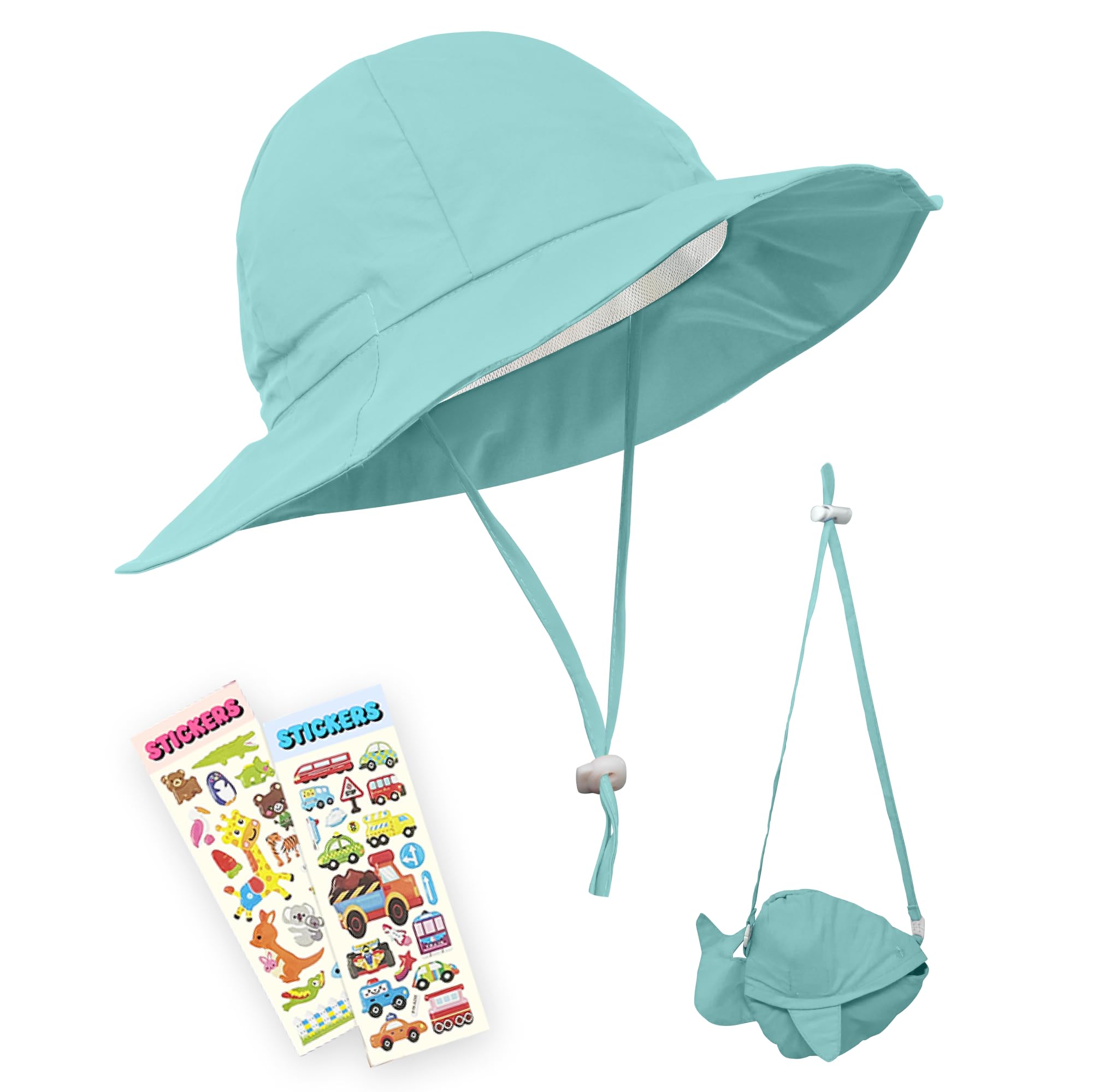 GearTOP Kids Sun Hat UPF 50+, Wide Brim Summer Sunhat for Girls and Boys