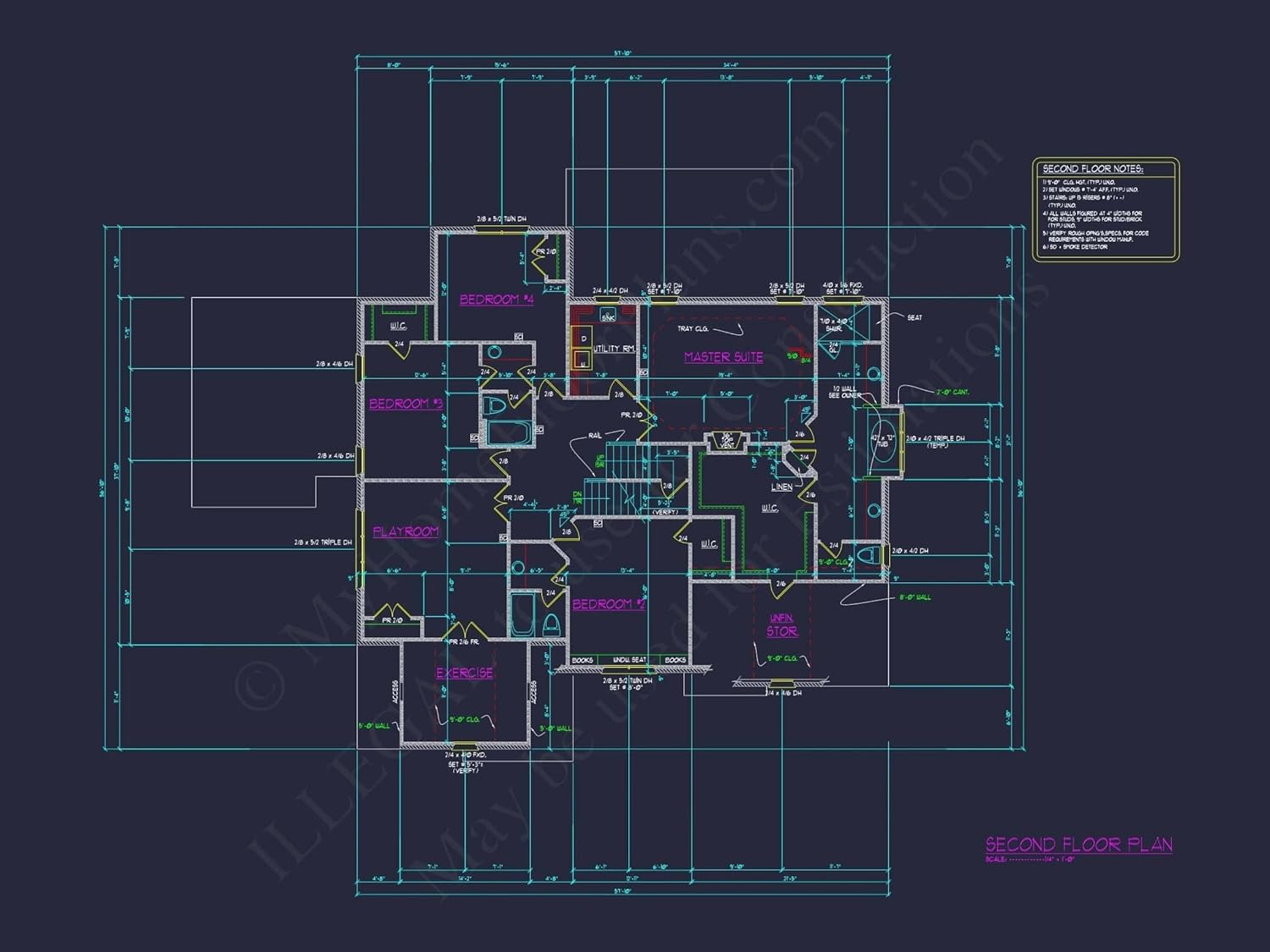 12-2282 House Plan - 5-Bed, 5-Bath, 5004 SF Traditional Craftsman House Plan