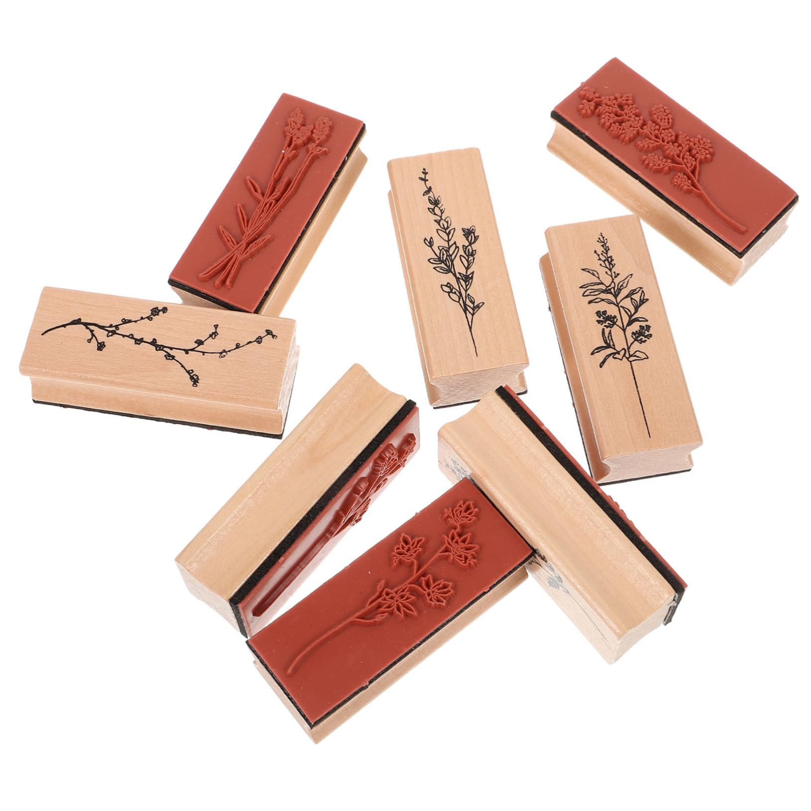 LALAFINA 40stücke Teiliges Aus Holzstempeln Für Dekorative Stempel Für Bastelarbeiten Kreative Journals Und Scrapbooking Langlebig Und Sicher Der Anwendung