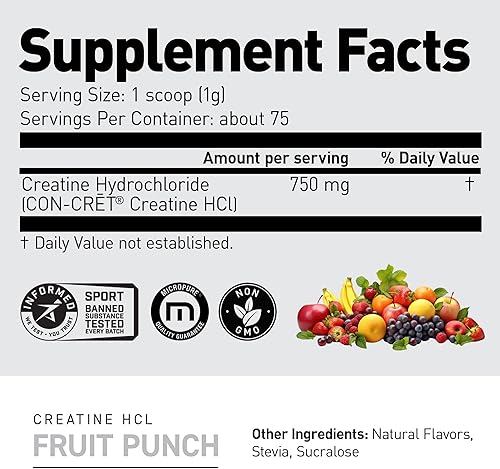 Miniatura 6 de Kaged Creatina HCl en polvo 7 veces más concentrada vs Mono Construcción y recuperación muscular Alta absorción Sin hinchazón Creatina para