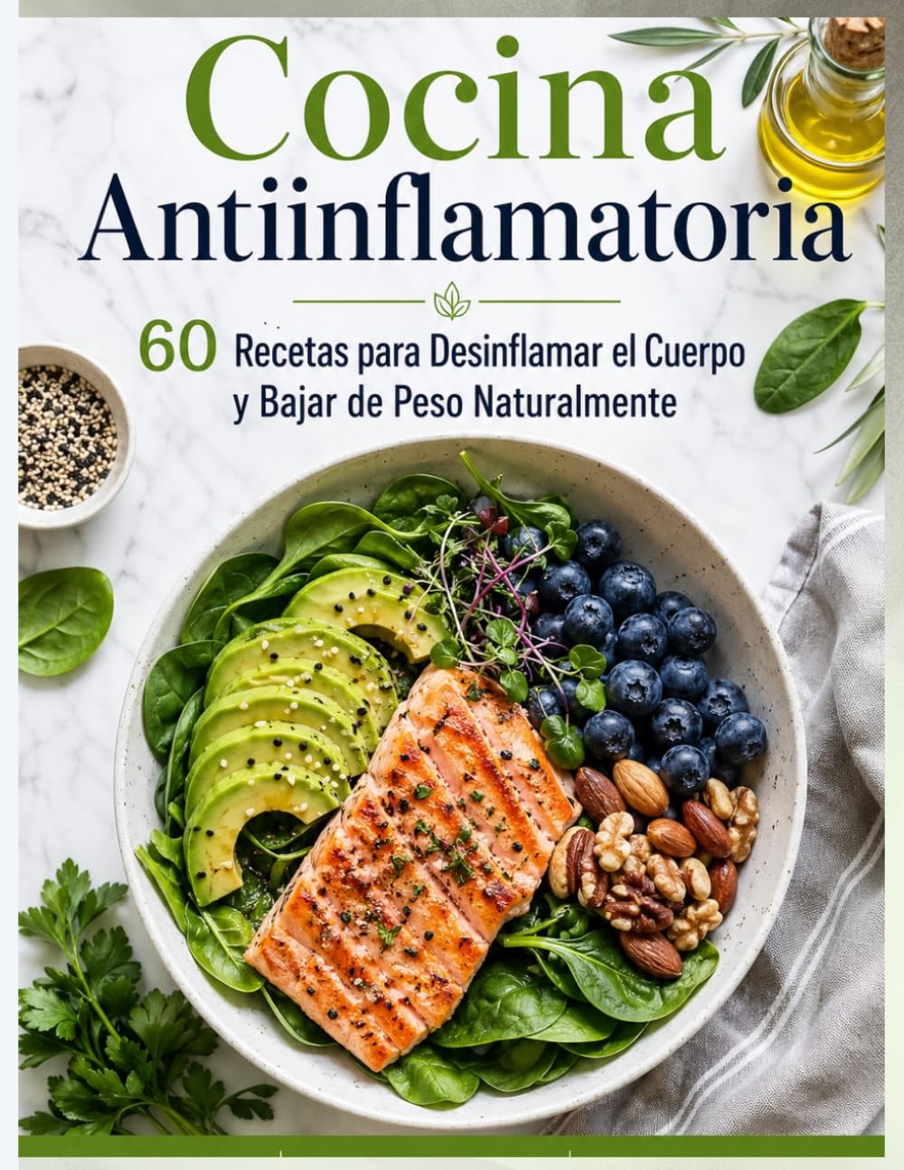 Cocina Antiinflamatoria: 60 Recetas para Desinflamar el Cuerpo y Bajar de Peso Naturalmente: Guía Paso a Paso para Sanar tu Intestino, Fortalecer tu ... Recuperar tu Energía con Ingredientes Reales