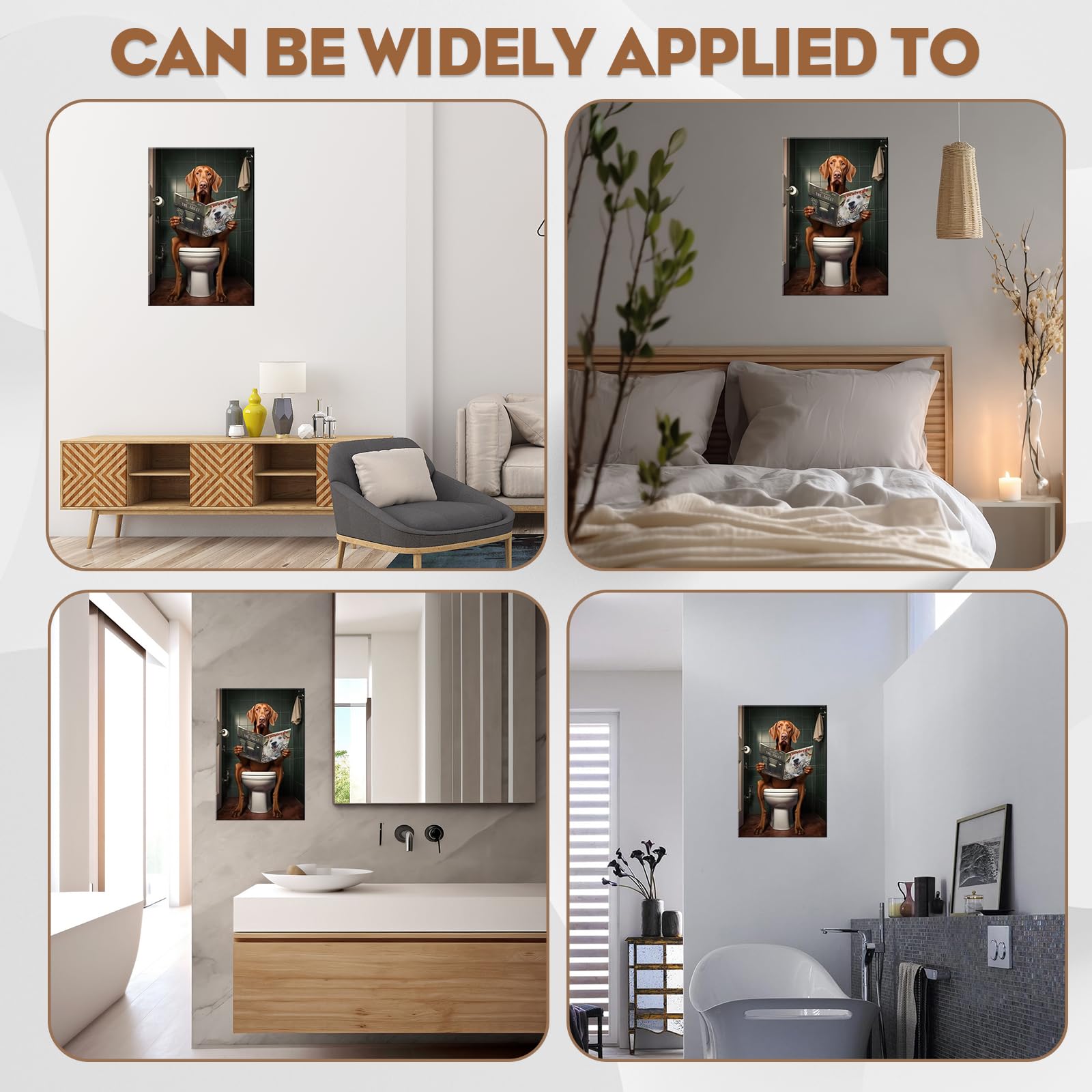 DabbOo 3 Tableau Salle De Bain Affiche Toilette WC Humour Bain