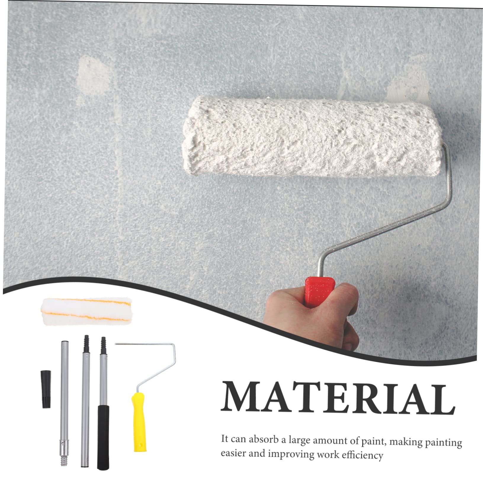 Tofficu Per Pittura in Microfibra Rulli Per Pittura Staccabili Per Professionale Applicazione Facile Su Soffitti e Mobili
