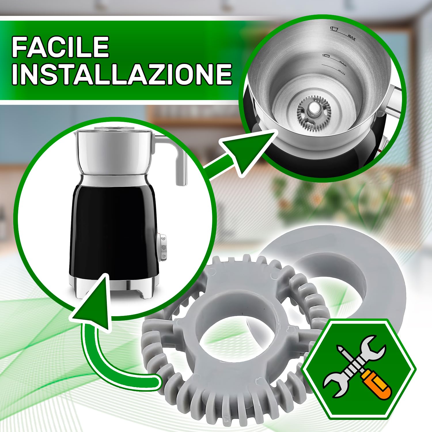 Frusta per Montalatte Elettrico Ø 33/14 mm con Codice Originale 873170043 per Smeg - Garanzia di 5 Anni - ONIX TECH