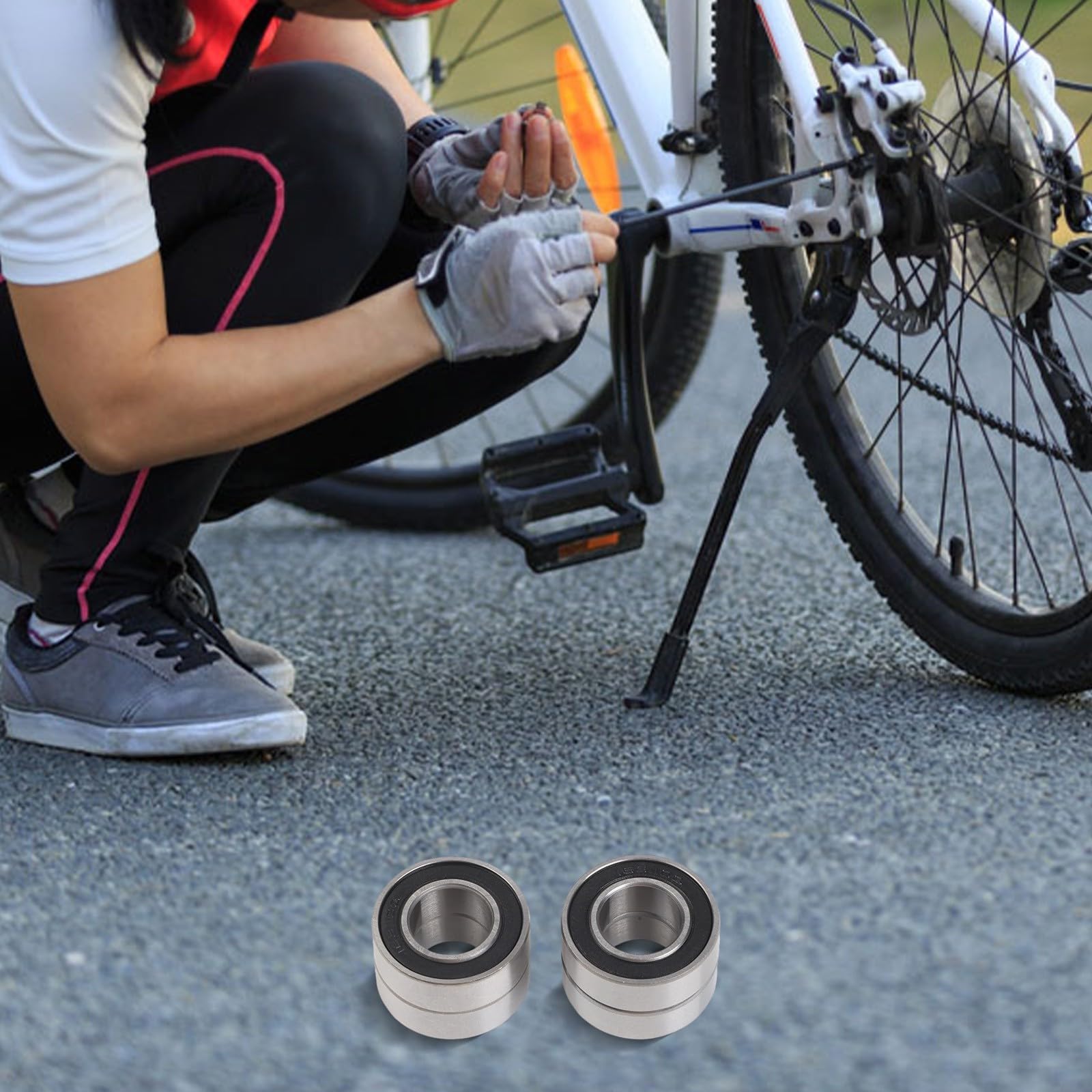 Lot de 4 roulements de vélo 1631102RS 16 x 31 x 10 mm avec ABEC 1 et construction en acier