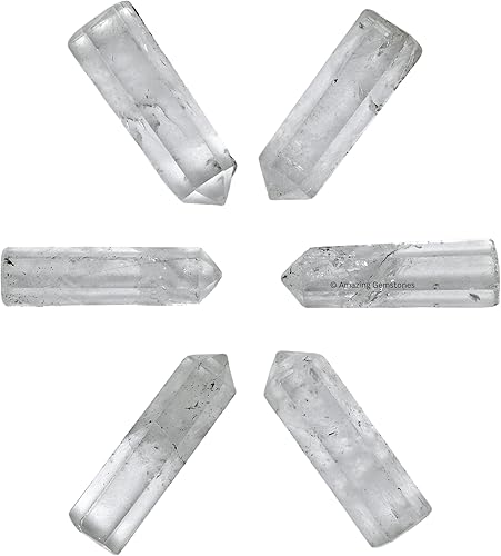 Miniatura 5 de Puntos de cristal de Amazing Gemstone a granel, cristales curativos y piedras - Puntas de varita curativa de un solo extremo de alta calidad,