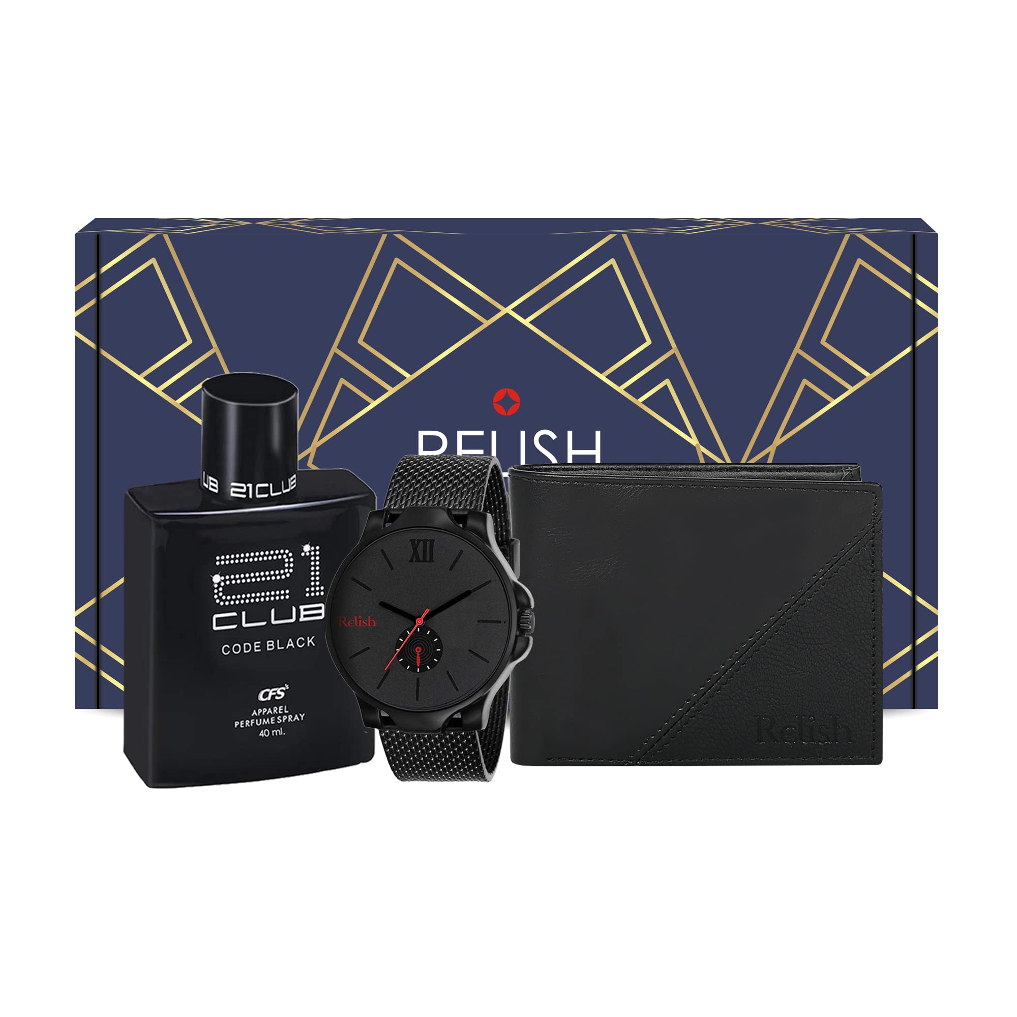 Relish Black Dial Analog Watch, PU Wallet with Perfume for Men Combo Pack | Birthday, Diwali Gifts | RE-PE514WW (B09GP6ZKSD) Amazon Price History, Amazon Price Tracker