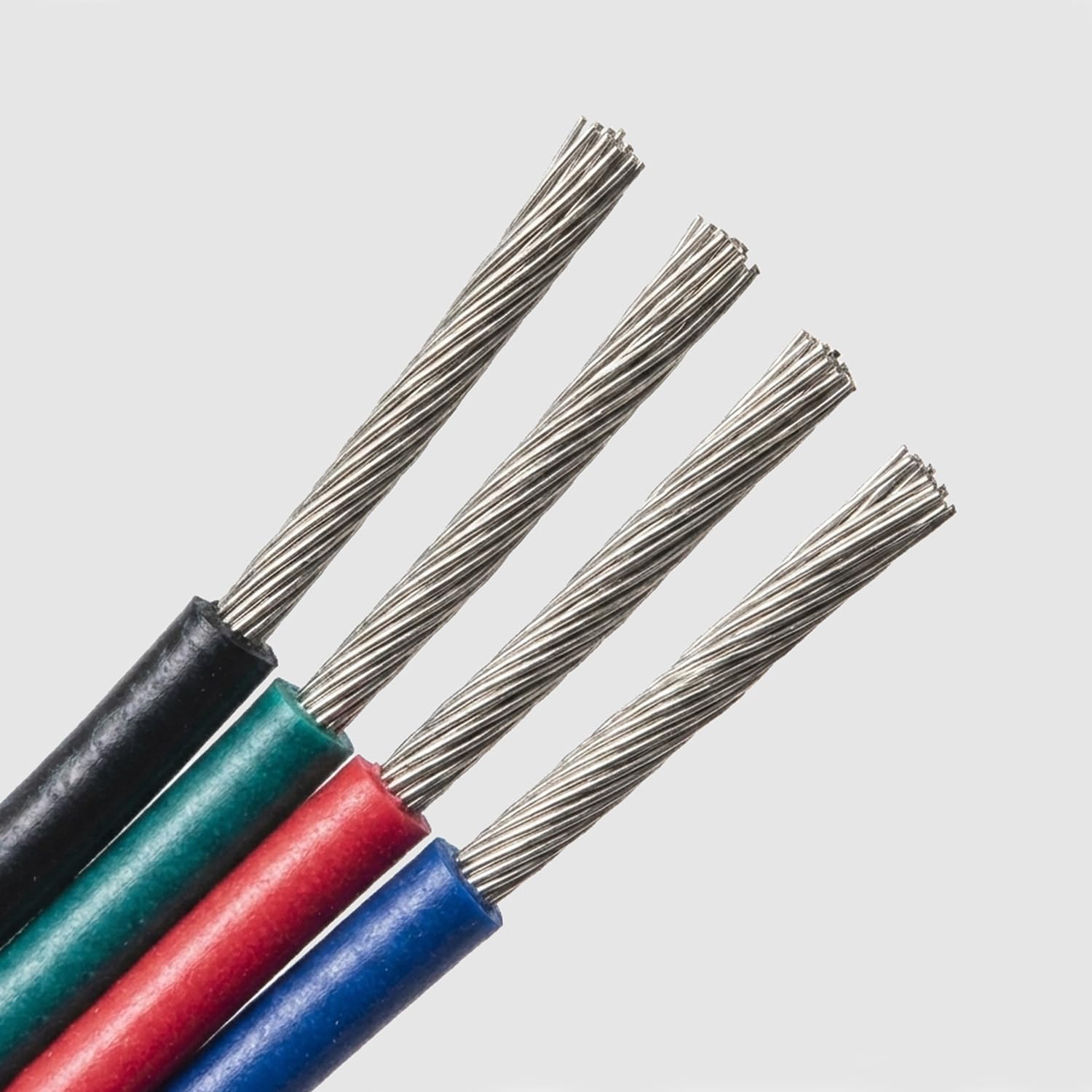 LEDKIA Rollo 100m Cable Eléctrico Plano Manguera 0.5mm² para Tiras LED 4P