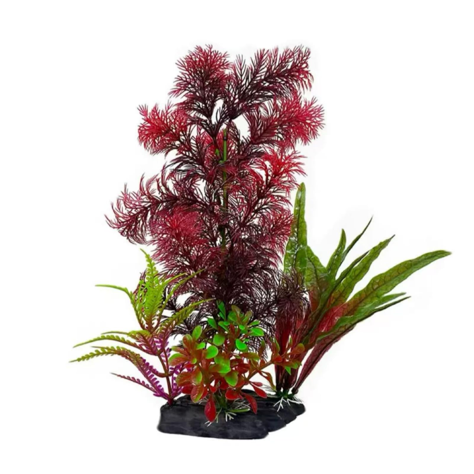 XINGYUXUXIN 28cm Red Artificial Aquatic Plant, Plastic Fish Tank Decor, Aquarium Ornament Accessories
