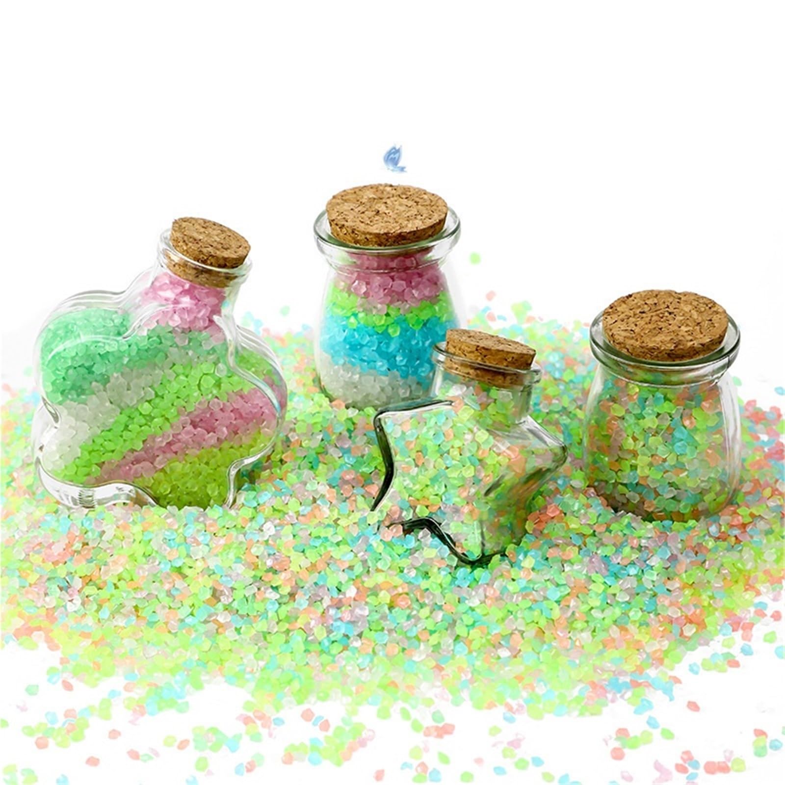 Fangool Funny Luminous Sand Particle Micro Landscape Aquarium Fluorescent Landscaping Aquarium Fish Tank Decorations(Colorful,500G)