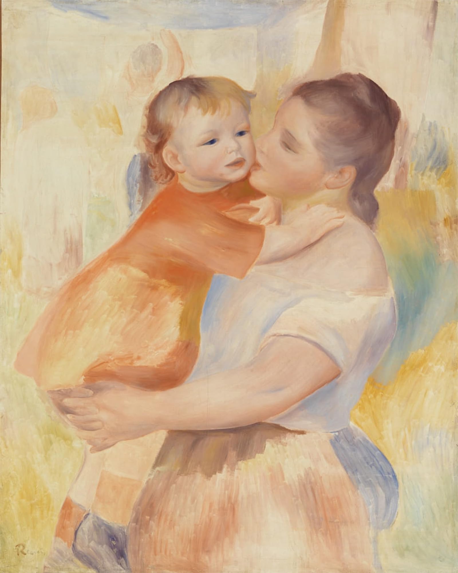 SERENDIPITP Vintage Picture Print on Canvas Wall Art Poster Washerwoman and Child by Pierre Auguste Renoir Artwork Print Poster for Wall Decor 60x90cm