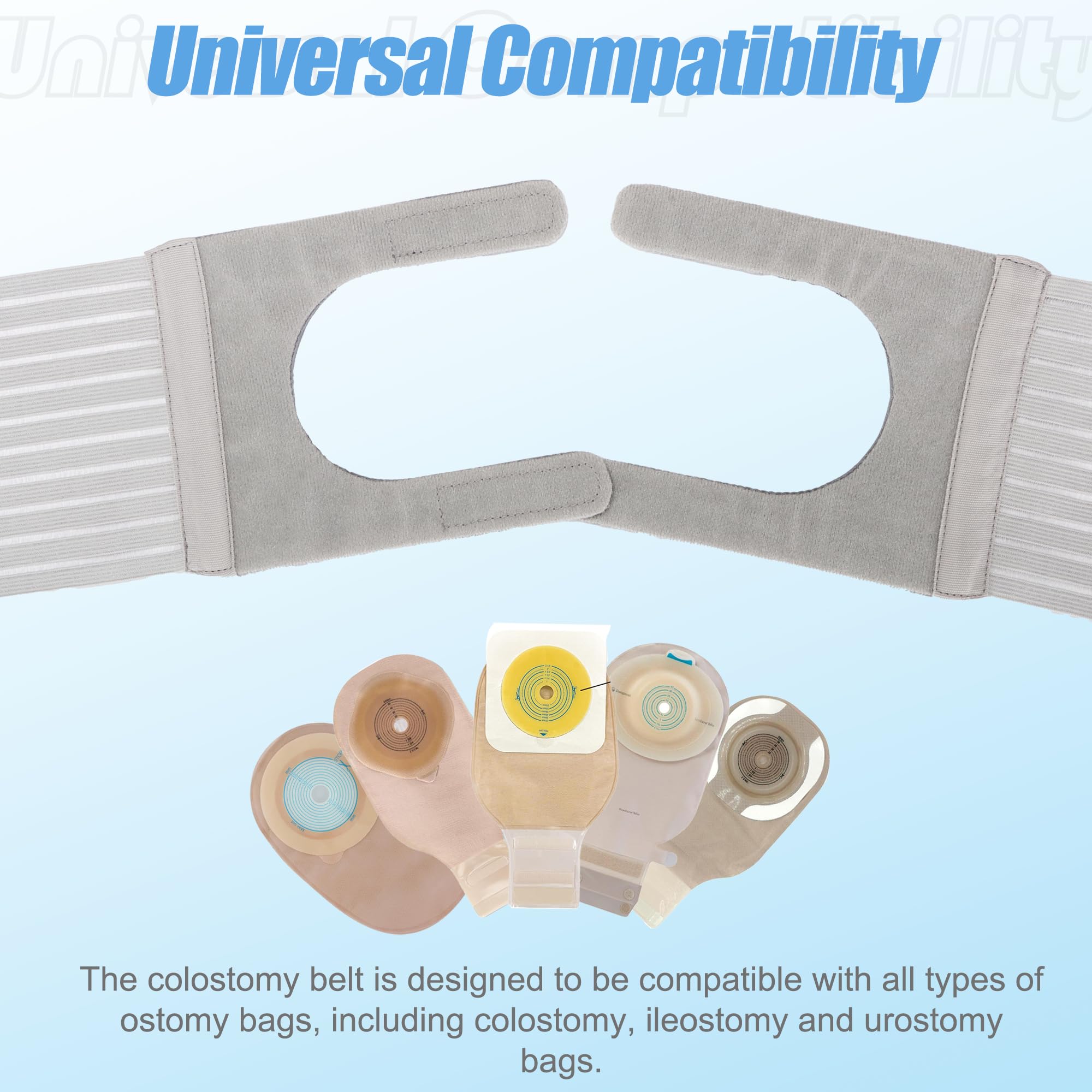 Elástica Ostomía Hernia Cinturón,Cinturón De Ostomía,Faja Colostomía para Hombre y Mujer Colostomía Soporte Transpirable con Abertura para Pacientes de Colostomía Tamaño,6-8cm (M)