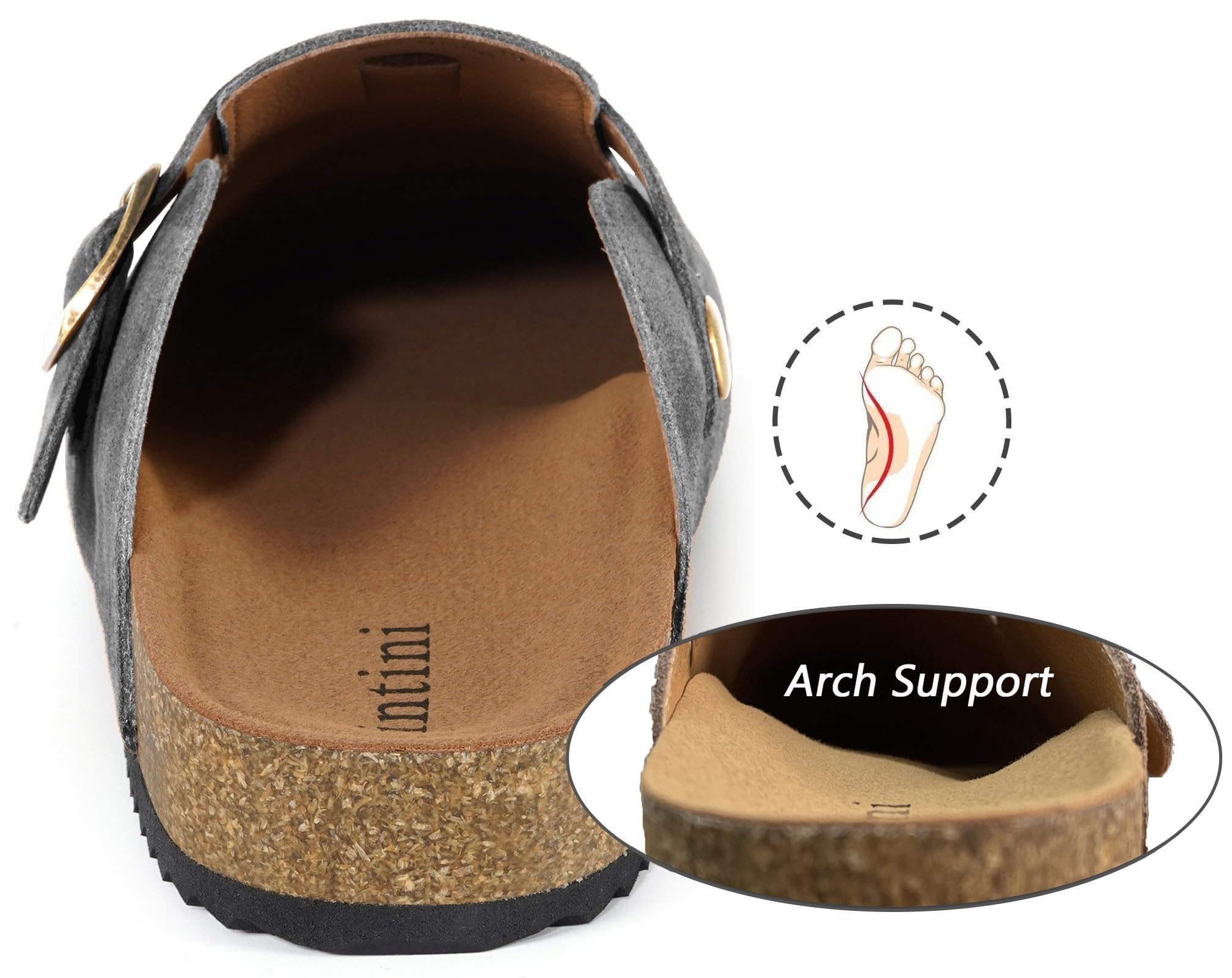 Sabot Donna Ciabatte Uomo Chiuse con Comodo Pantofole in Pelle Scarpe da Giardino Traspirante Sandali Ciabatta 36-46