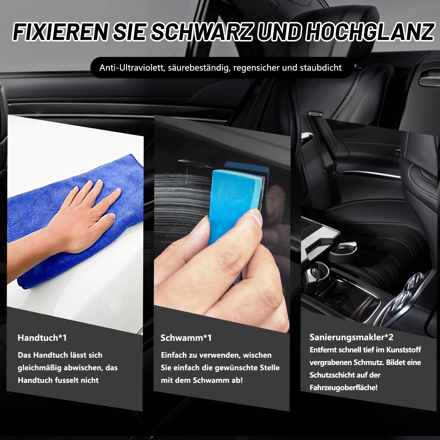 Renovator van kunststof, voor auto, kristallijne coating voor
