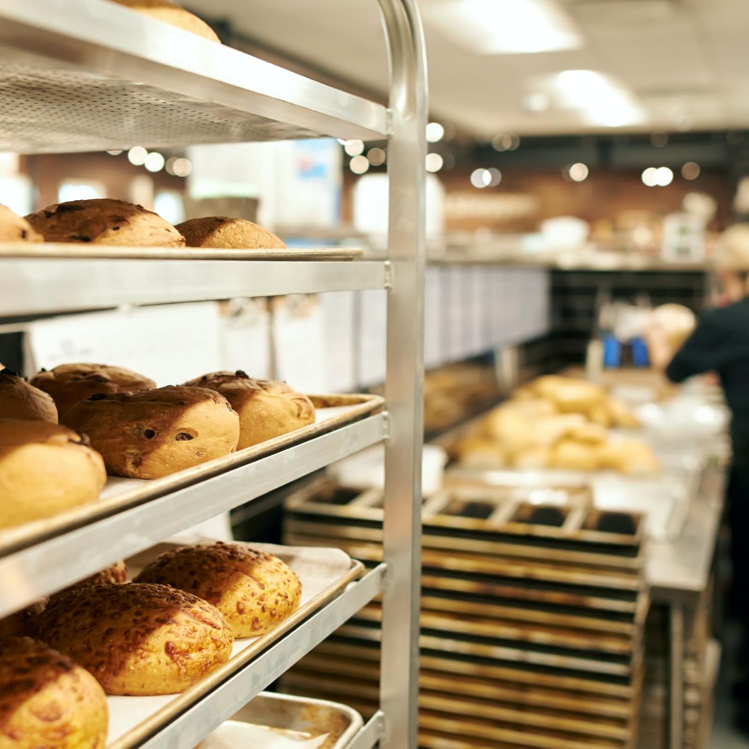 CURTA 20-Tier Heavy Duty Bun Pan Bakery Rack with 5" Wheels, NSF Certified, Heavy Duty, 26" D x 20" W x 69" H, Storage for Half & Full Sheets