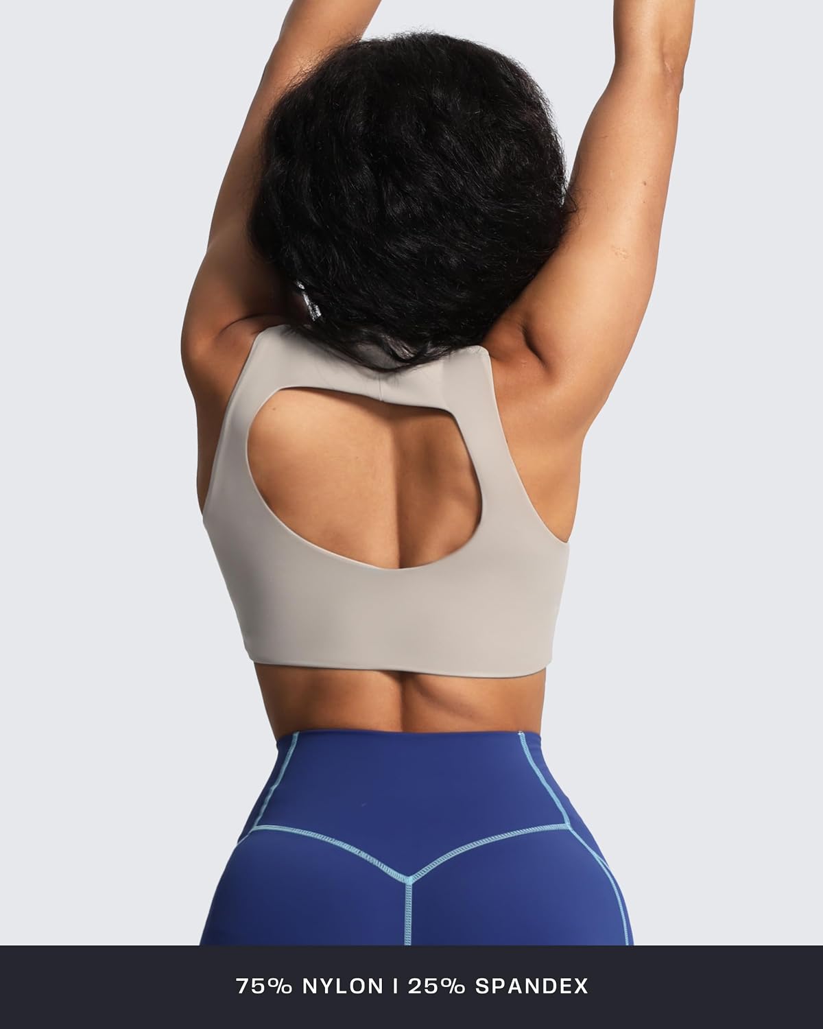 Aoxjox Women's Kim Cutout High Neck Tank Workout Sports Bras Fitness Training Gym Bra Yoga Crop