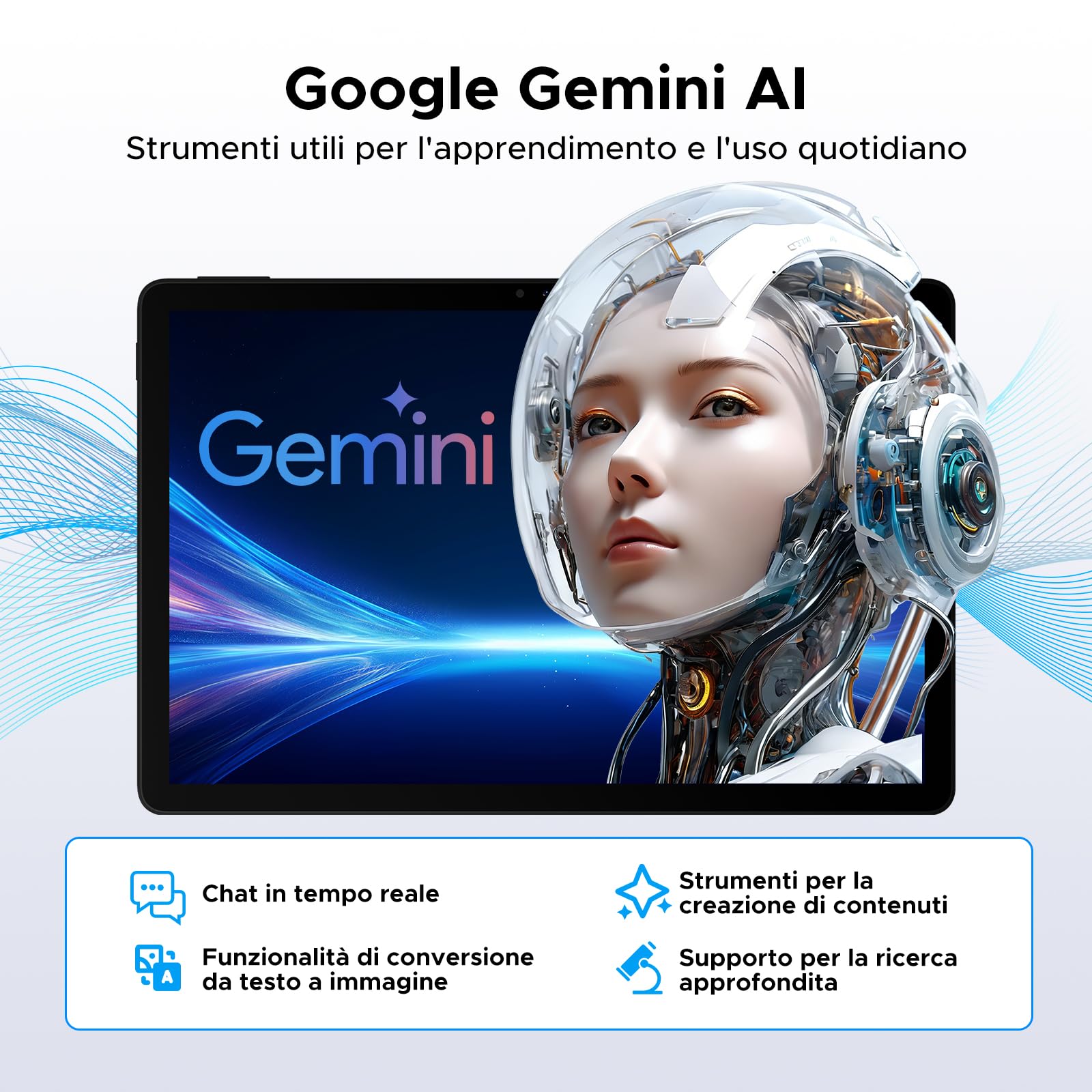 P11 Android 16 Tablet 11 Pollici, 48GB RAM+128GB ROM (2TB TF), 90Hz, T7250 Octa-Core, 8800mAh, 13MP+5MP, Gemini AI, Widevine L1, Face ID, GPS, FM, Tablets con Tastiera e Penna, Nero