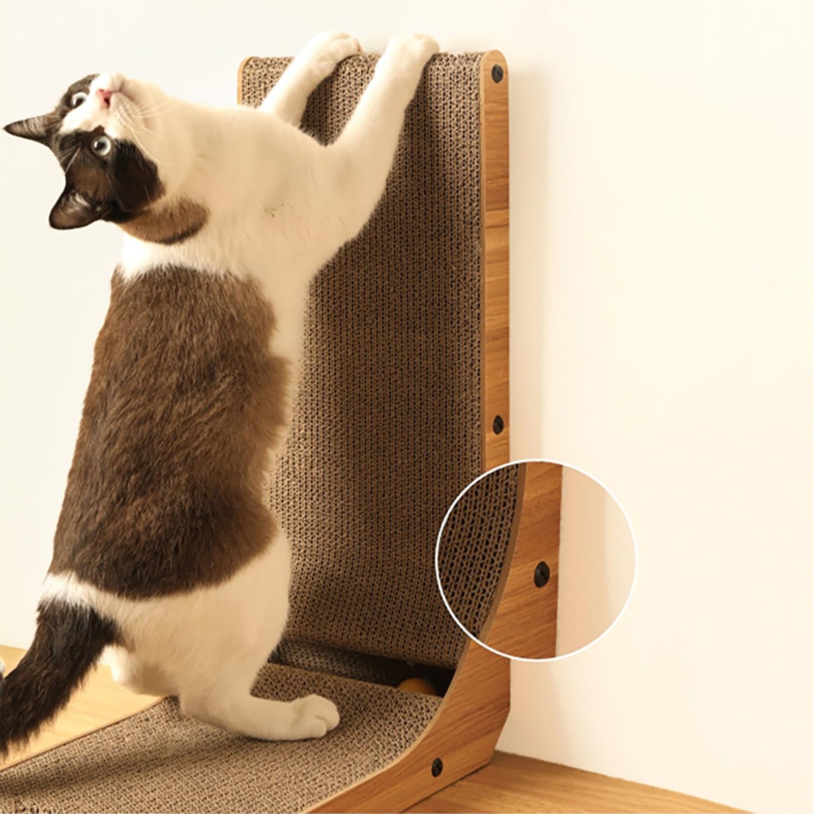 Griffoir pour Chat en Forme De L, Planche À Gratter De 25,6 Pouces pour Chats D'intérieur, Grattoir pour Chat en Carton Ondulé, Grattoir pour Chat GeRRiT, Grattoirs pour Chats D'intérieur (Size : 11.