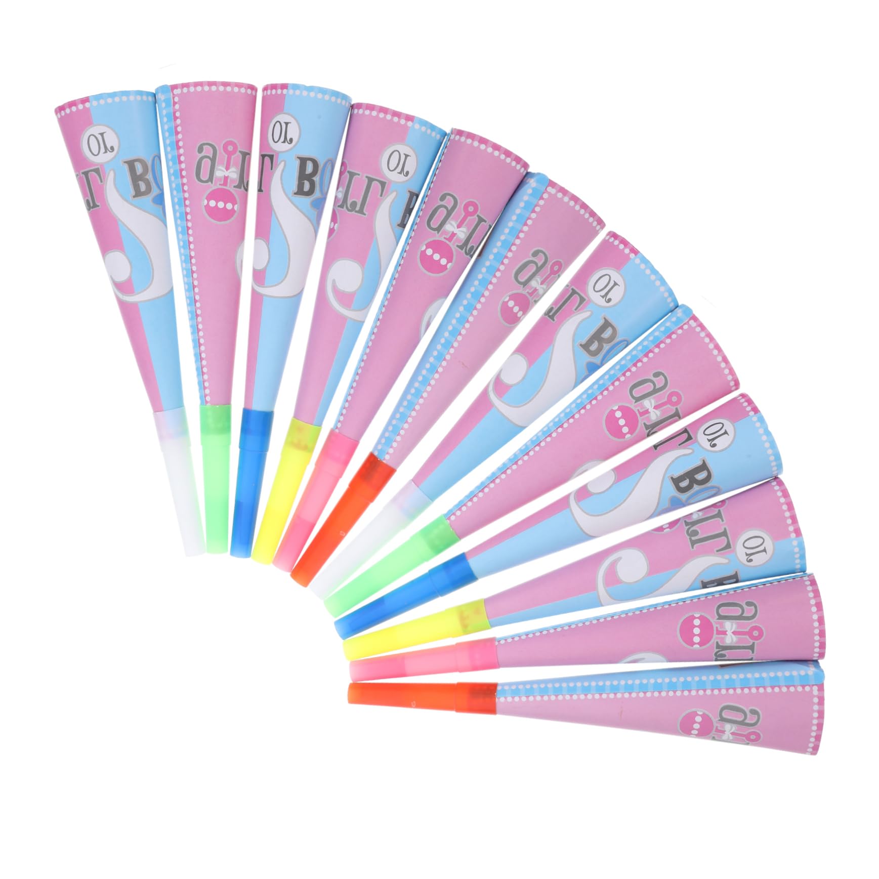 KOMBIUDA Birthday Party Horns Gender Reveal Decor Kit Game Cheering Toys Props Random Color