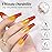 YTD Likomey Color Changing Gel Nail Polish,15ml Yellow To Orange Gold Glitter Mood Temperature Change Colors Ombre Thermal Salon Home Fall Winter Manicure UV Nails Varnish,WB01