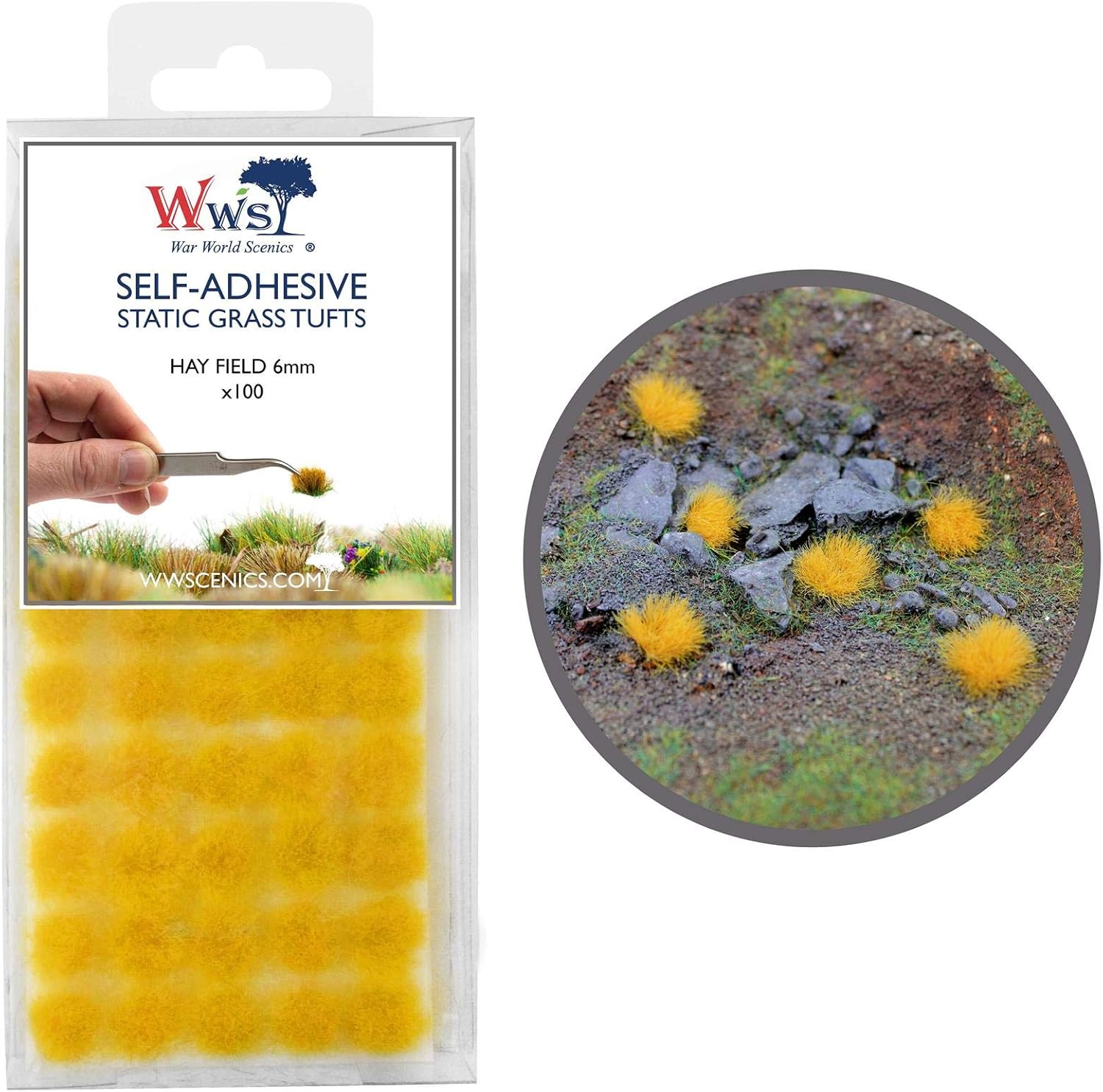 War World Scenics Self Adhesive Static Grass Tufts x 100 Hay Field