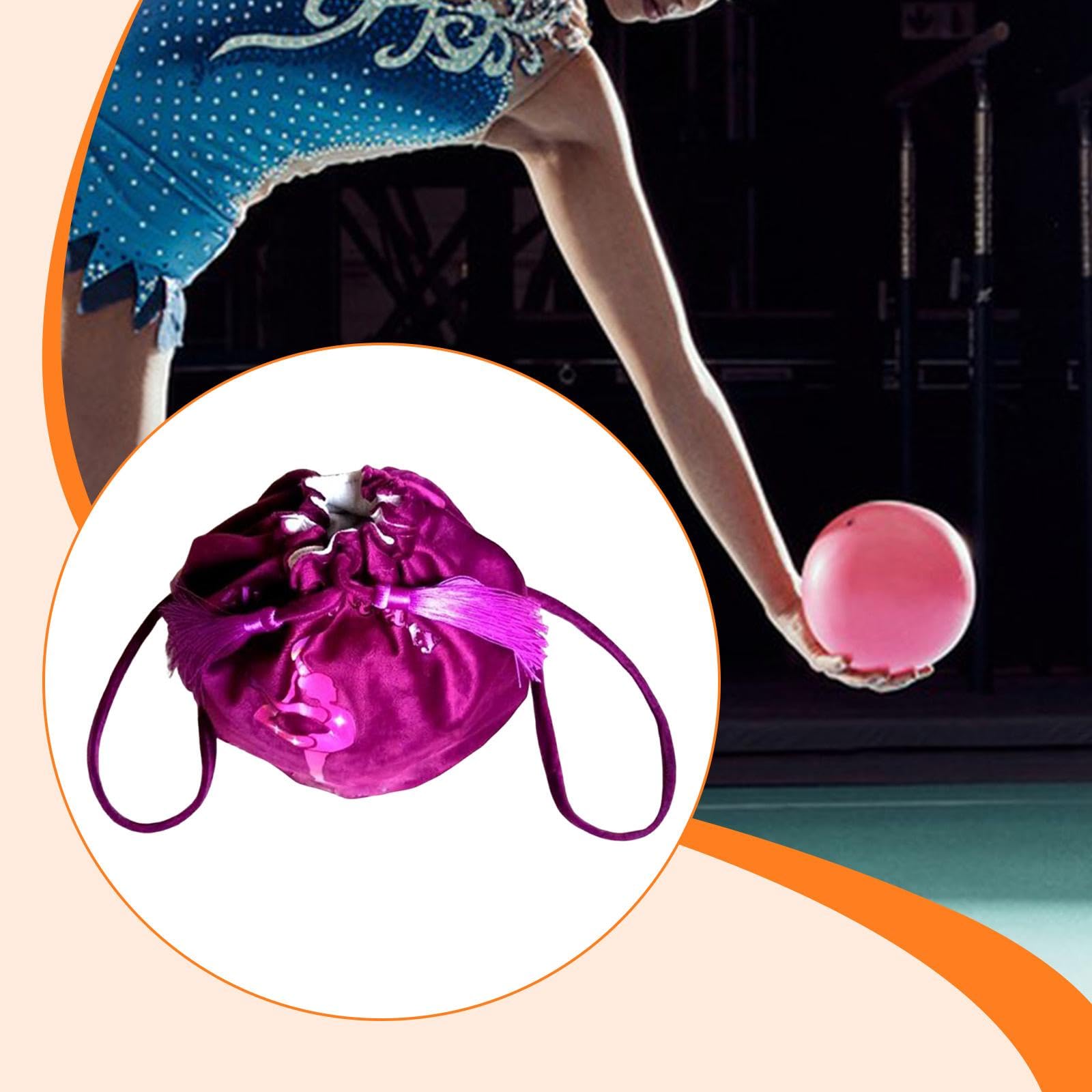 Generic Zaino con Cordoncino Borsa Porta Pallone Danza Sacca Porta Oggetti Sportivi in Velluto Spallacci Comodi E Chiusura Protettiva Adatto per At, Claret L