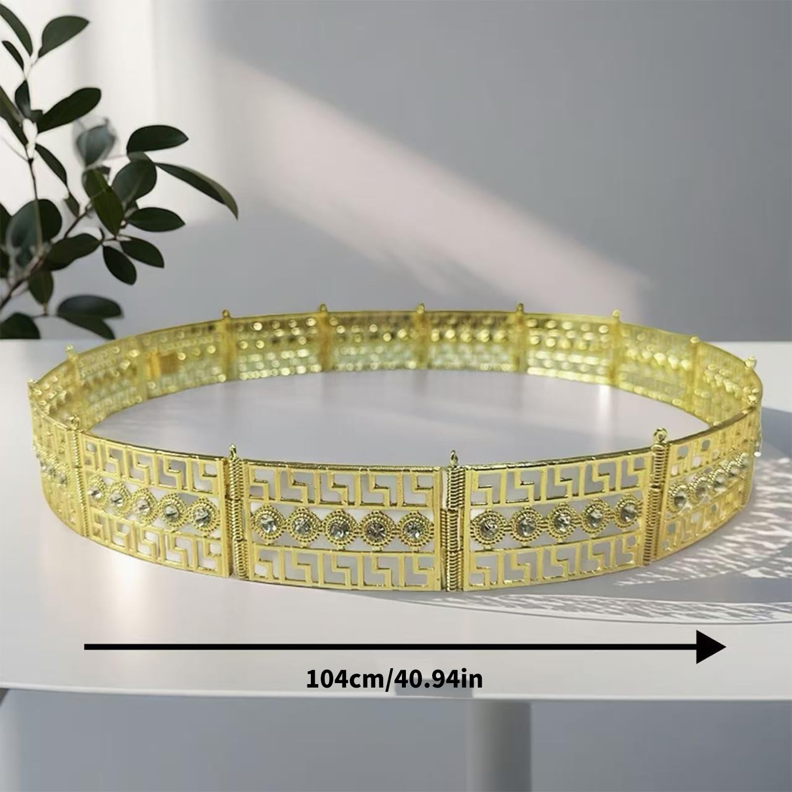 Blingbling - Cinturón de cintura con cadena de cristal para vestido de novia, accesorios de boda