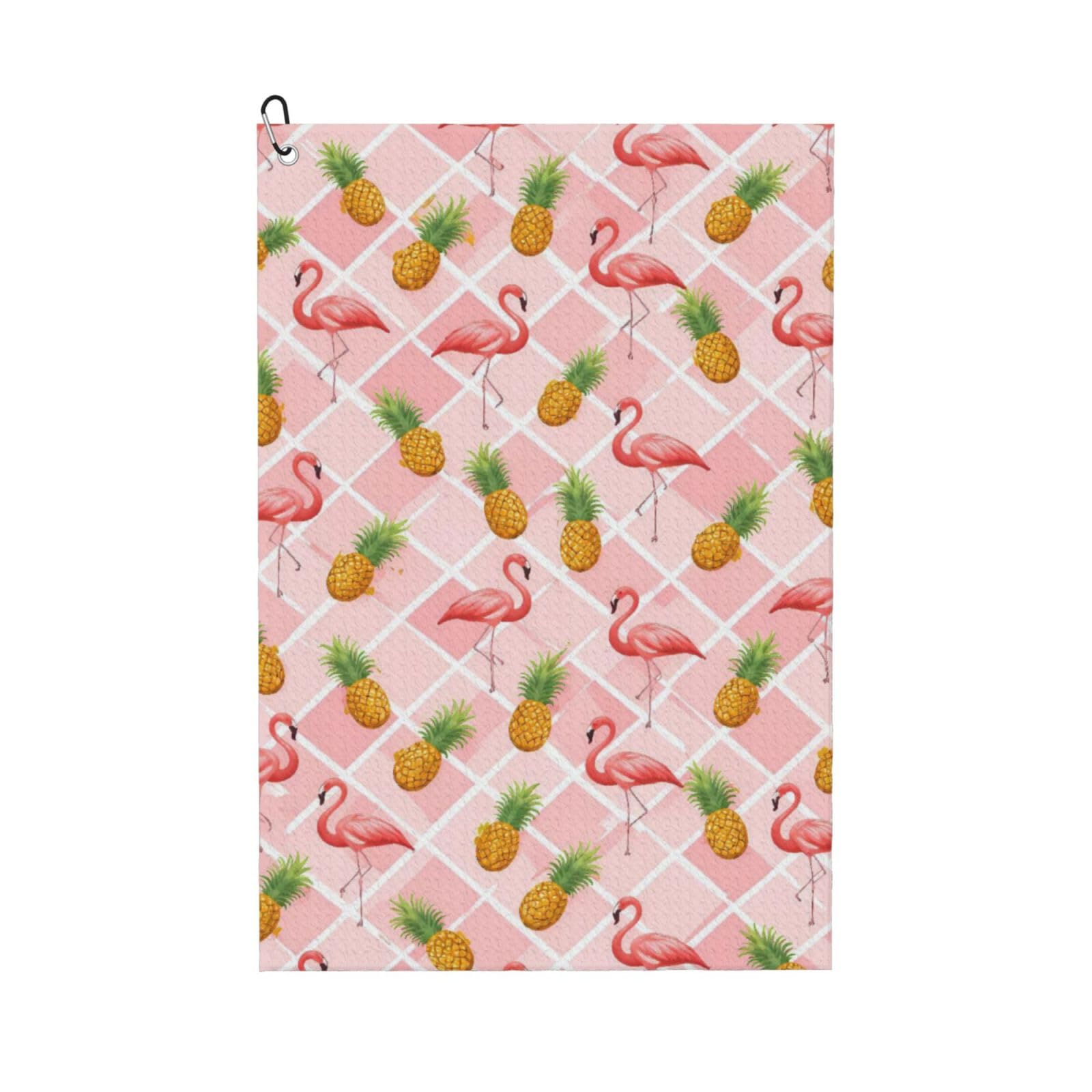 BSDFGSDD Pink Flamingo Pineapple Golf Towel 24 x 16 inches