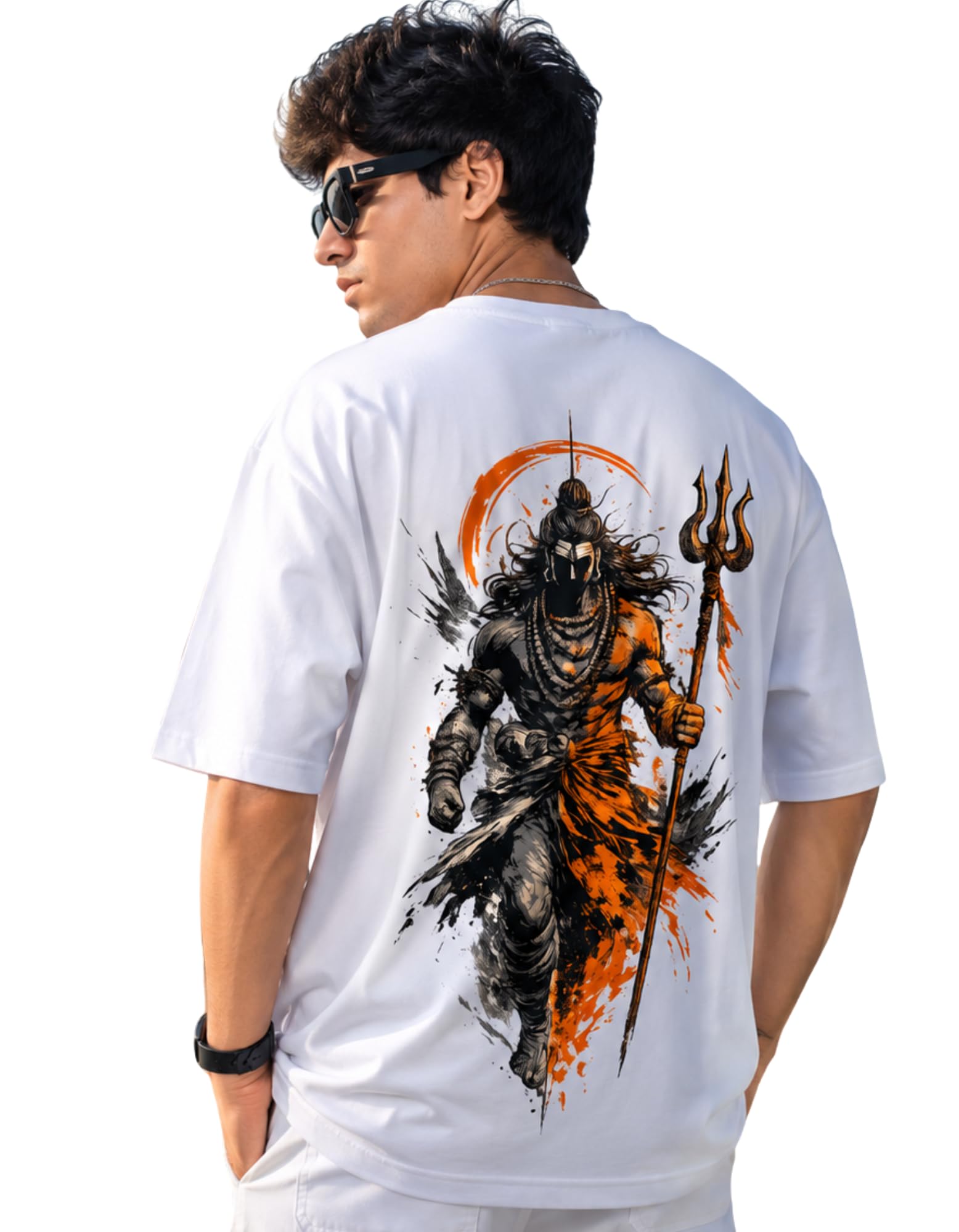 Mahadev Oversized T Shirt for Men | Lord Shiva Graphic Print-picture-20