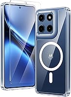 Vista 160 de FNTCASE Funda para iPhone 15 Plus: Fundas magnéticas transparentes para teléfono con protector de pantalla compatible con Magsafe Slim Anti