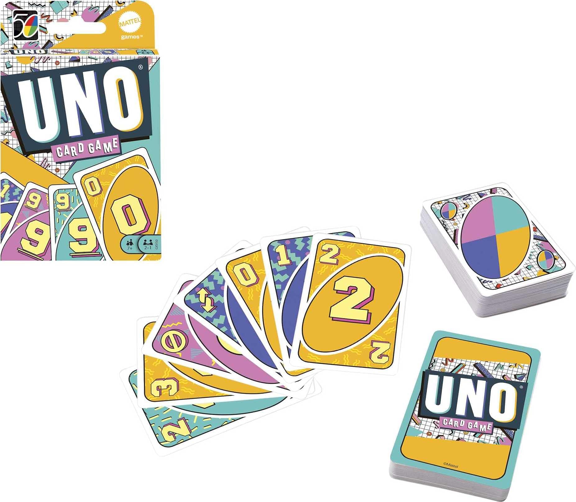 Mattel Games UNO GXV50 Iconic Series 1990's Matching Card Featuring Decade-Themed Design, 112 Cards for Collectors, Teen & Adult Night, Ages 7 Years & Older, 9.0 cm*3.0 cm*15.0 cm