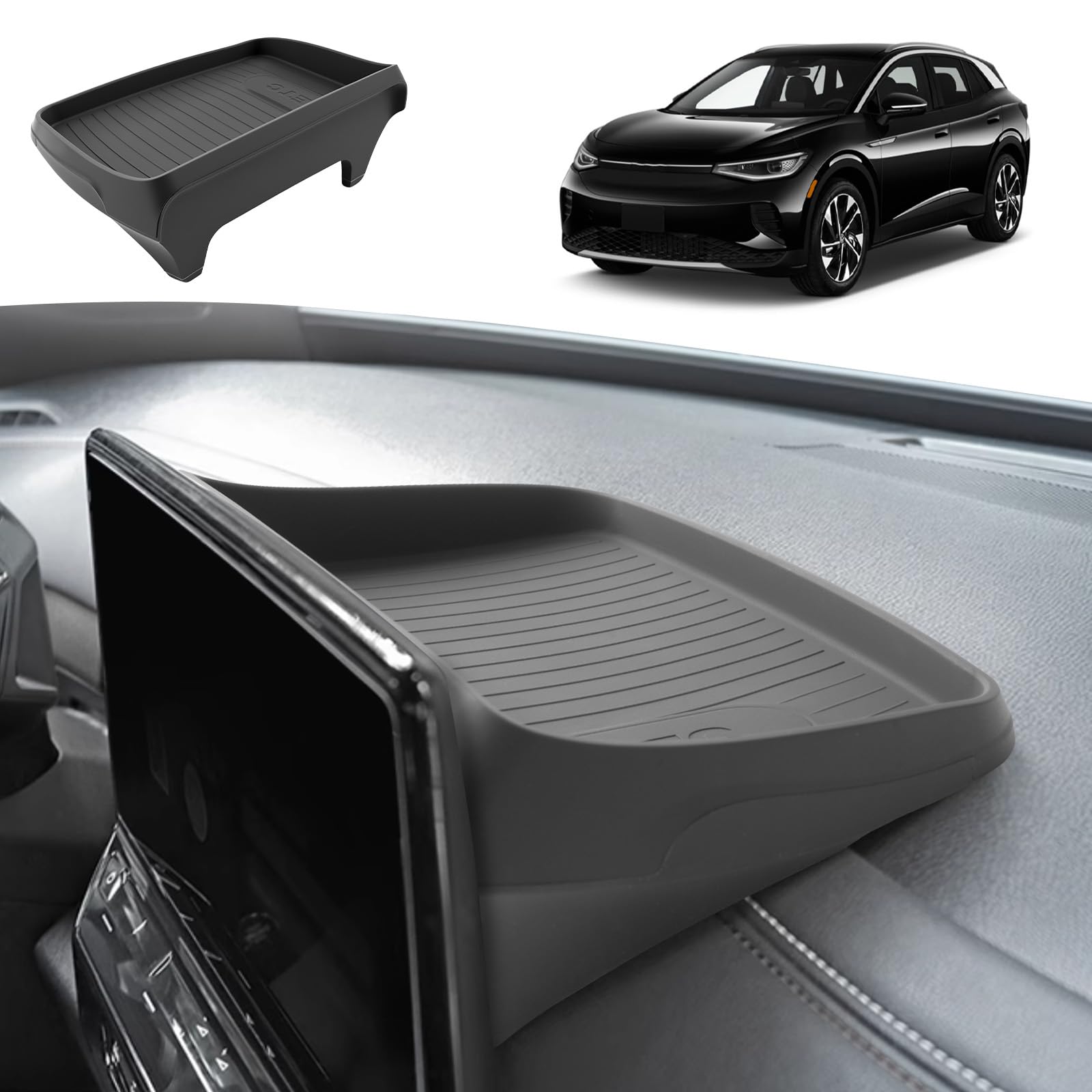 2025 Audi Q5 Dash Console Organizer - Behind Screen Organizer for 2021-2025 Audi Q5/Q5L/A5/S5 & 2020-2025 Audi A4L/A4/S4 & 2020-2025 VW ID.4 Accessories Silicone Dashboard Storage