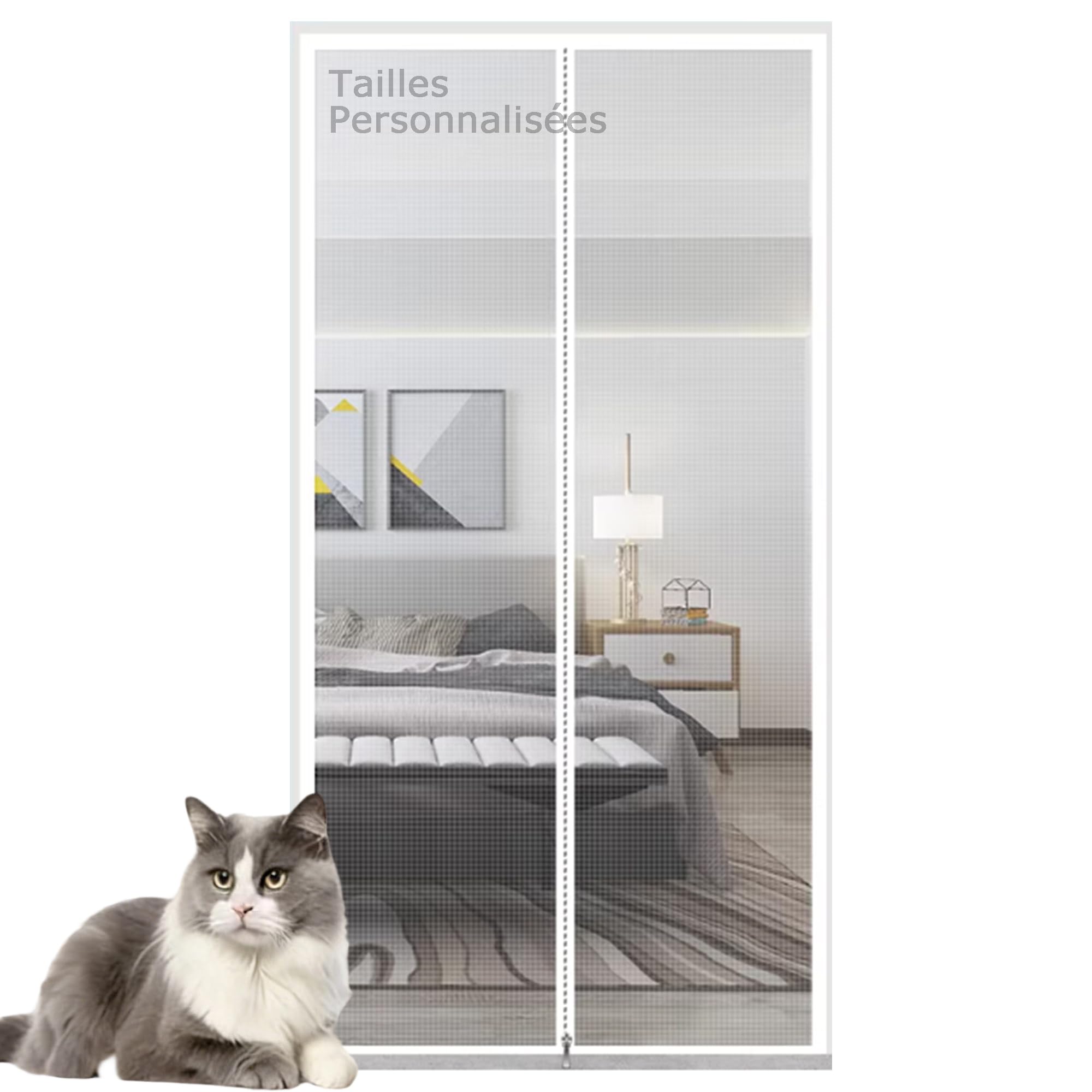 Filet pour chat porte résistante aux animaux domestiques moustiquaire 140x240
