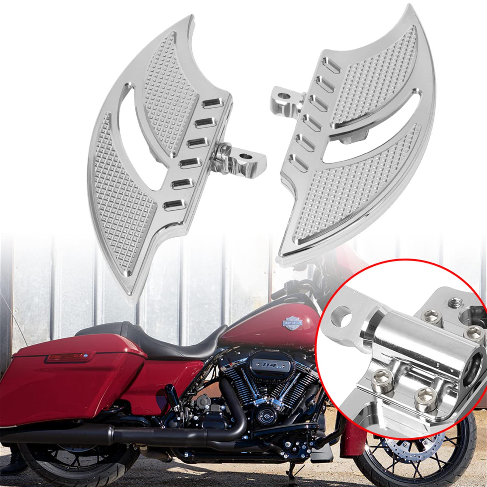 Covingtons Dimpled Driver Floorboards For Harley 1984-2025