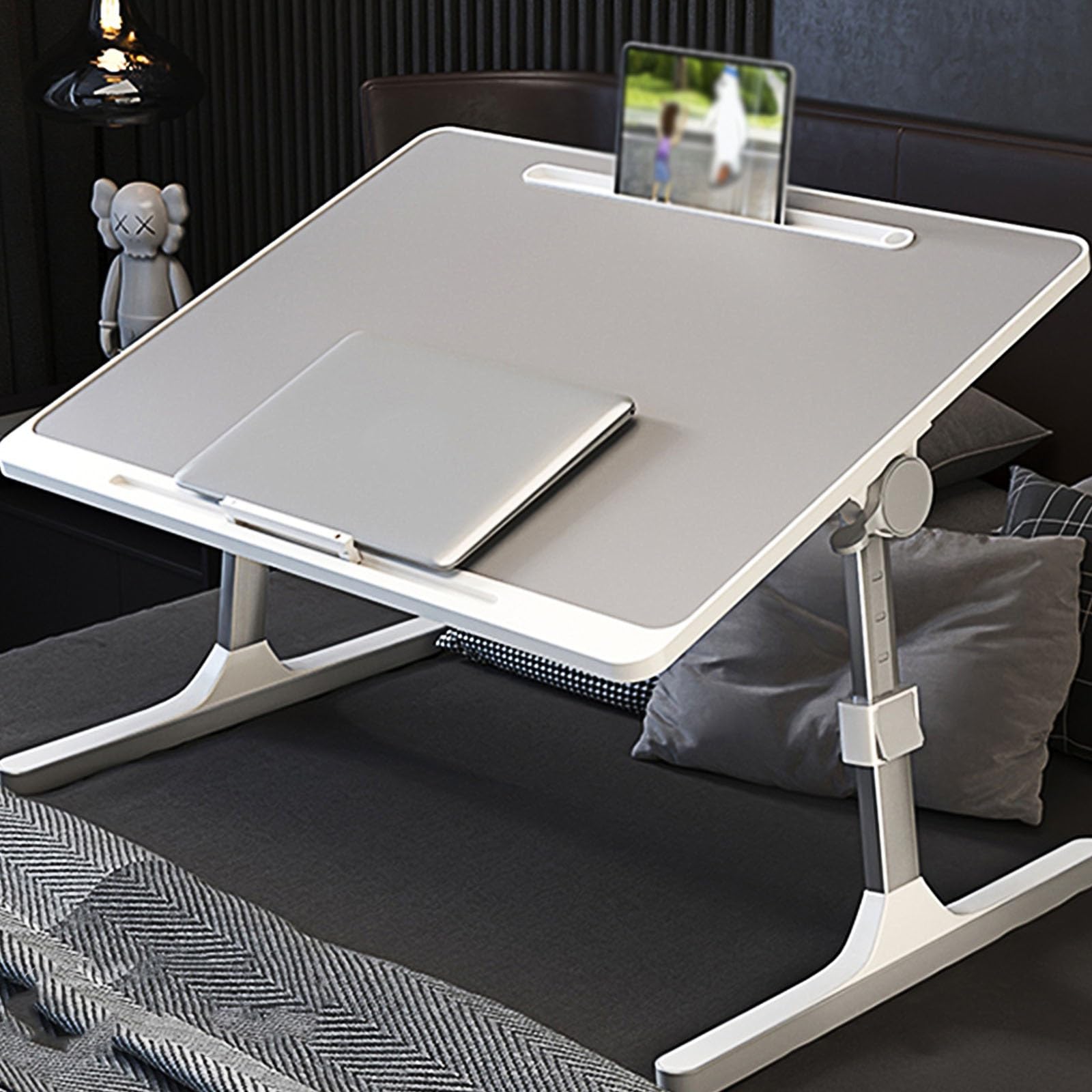 Table pliante pour lire et travailler avec support ordinateur portable