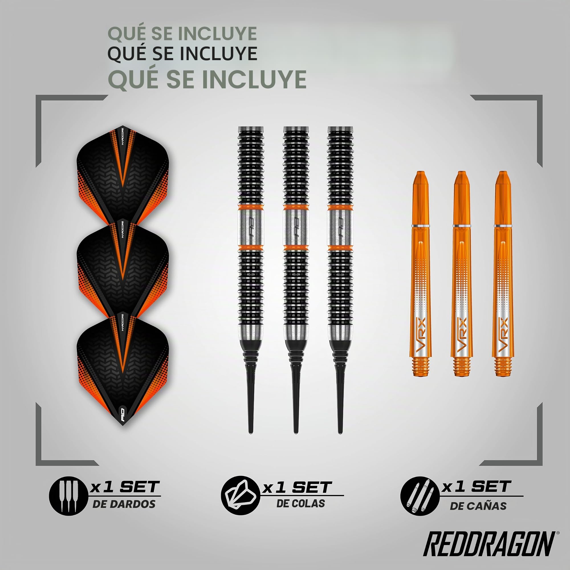 Red Dragon Amberjack Series Softip - Juego de Dardos Profesionales (18 Gramos)