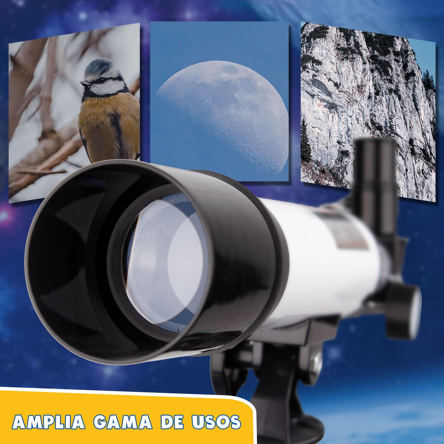 Party town Big Minds - Telescopio para Niños con App Educativa | Telescopio Astronómico Y Terrestre | Regalos Comunion Niño | Regalos para Niños 8 Años O Más