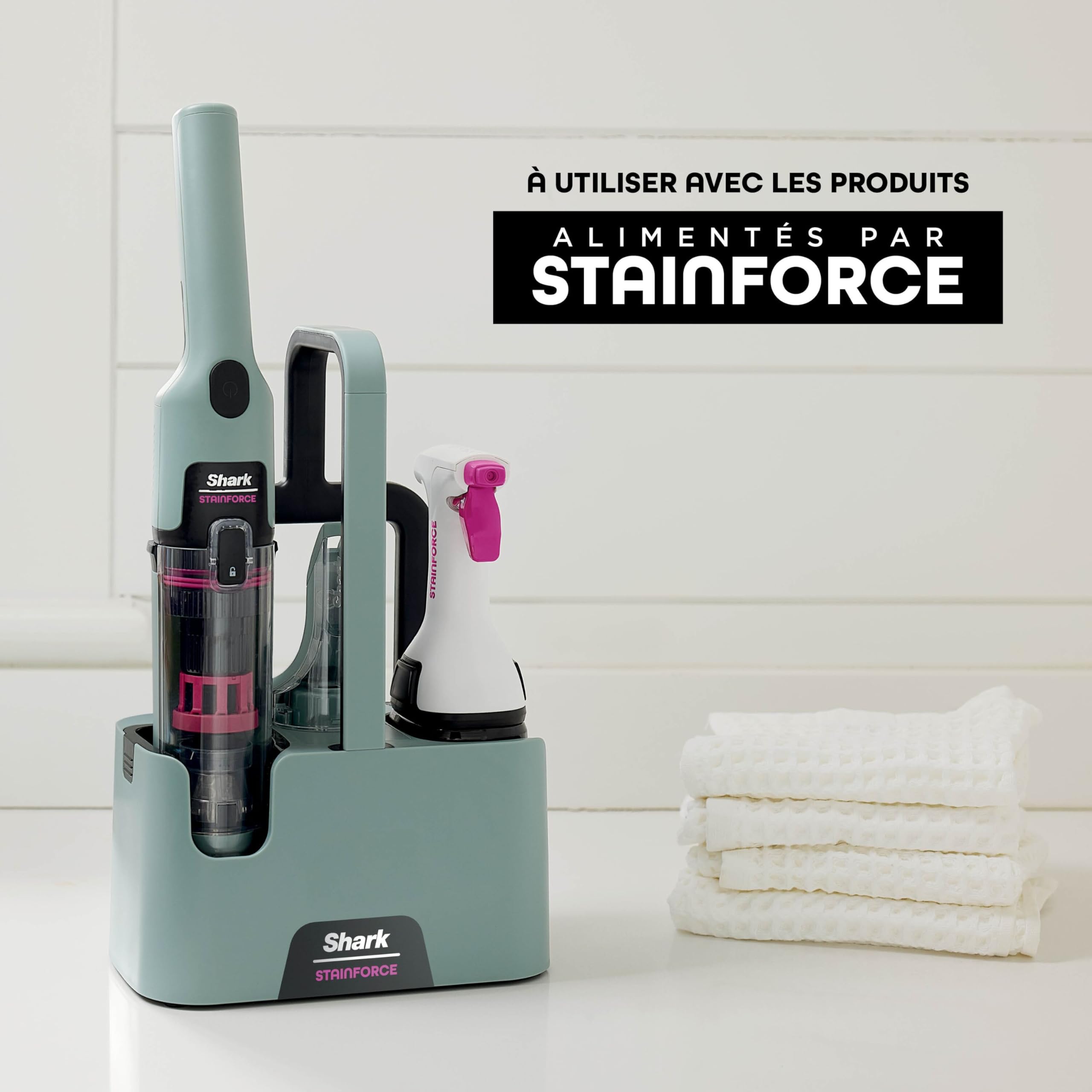 Shark StainForce – Recharge détachante de solution à double formule, lot de 2, pour lutter contre les taches tenaces et éliminer instantanément les odeurs, 2 x 500 ml, XSKBDHXCM500EU
