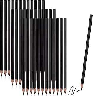 36Pcs Black Marking Pencil Black Glass Marking Pencil Carpenter Pen-cil Bl-ack Wooden Grease Pen-cil Wax Pe-ncil Bl-ack Crayon Pe-ncils Artists' Single Penc-il for Architect Drawing Mar-king