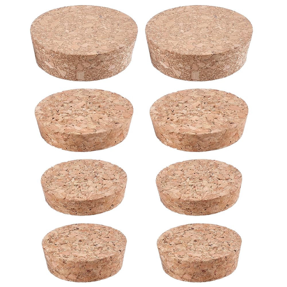 GORGECRAFT 8 Pieza de Tapones de Corcho Cónicos de 4 tamaños Tapón de Corcho para Botellas de Vino Decantador Tapones de Barril de Madera de Repuesto para Vino Cerveza Whisky Decantador Botella Jarra