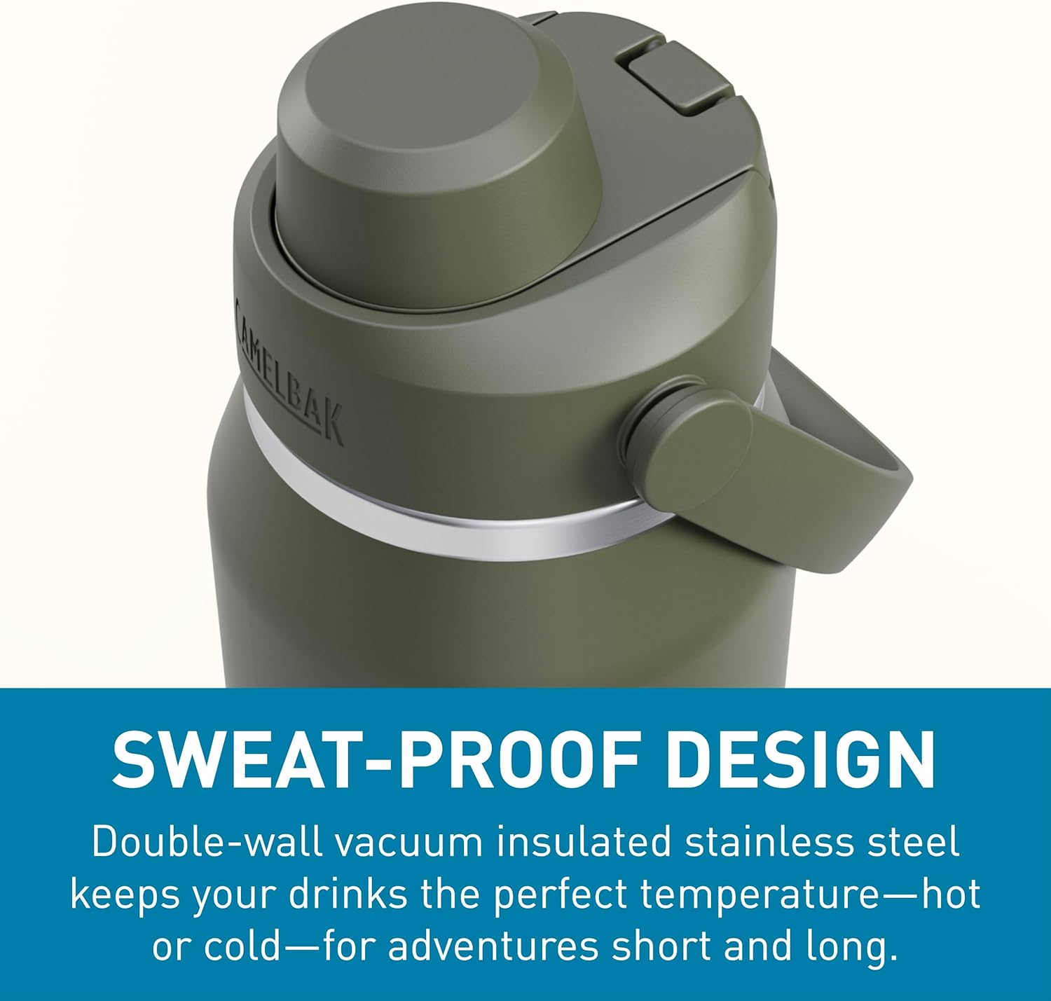 CamelBak Thrive Chug Insulated Stainless Steel Water Bottle Moss, 32oz - Image 5