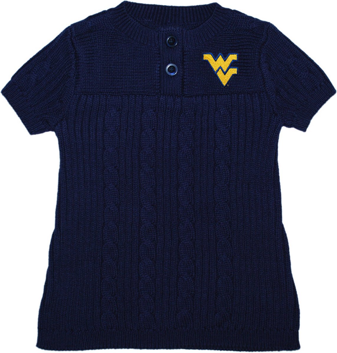 Creative Knitwear West Virginia University Wildcats Baby and Toddler Sweater Dress Navy