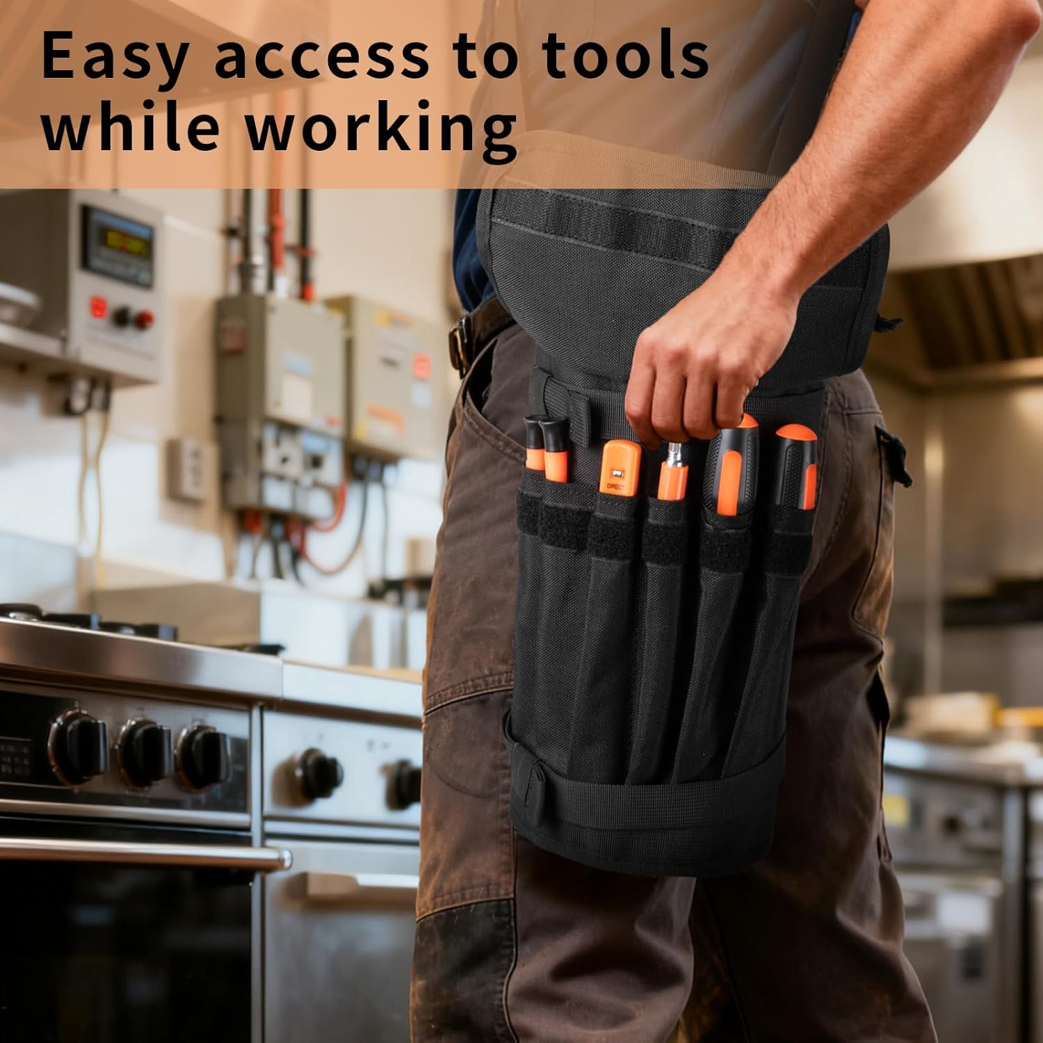 Roll up Tool Kit, Portable Large Capacity Tool Storage, Multi functional Tool Storage Organizer Roll up Carrying Tool Kit Gifts for Men, Electricians, Machinists, and Plumbers