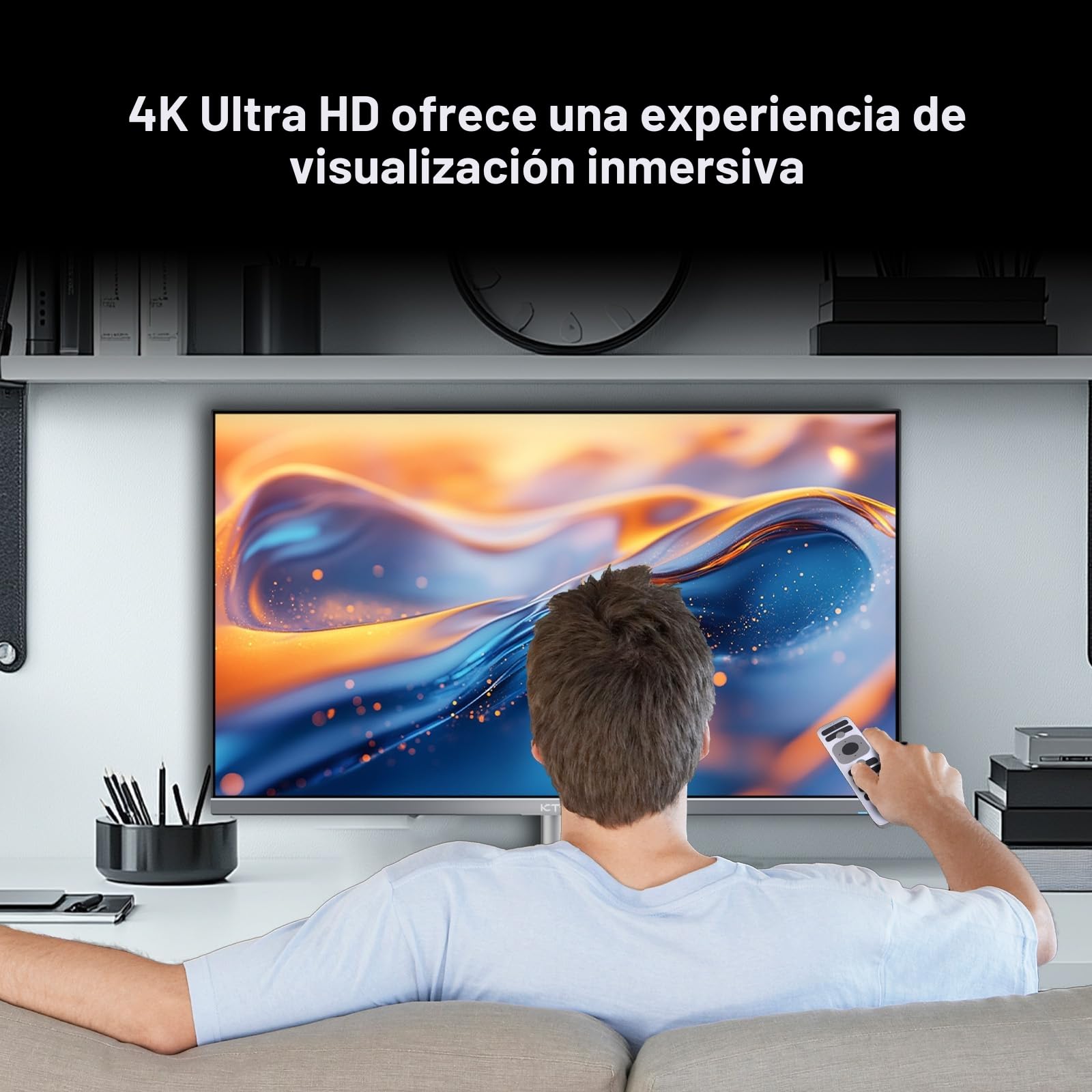 Smart Monitor 32 Pulgadas con Smart Sistema TV | UHD 4K@60Hz | Bluetooth, WiFi, Speaker, KVM | Voice Remote | HDR10 | HDMI 2.1, DP 1.4, PD 65W USB C (DP), USB-A x 4