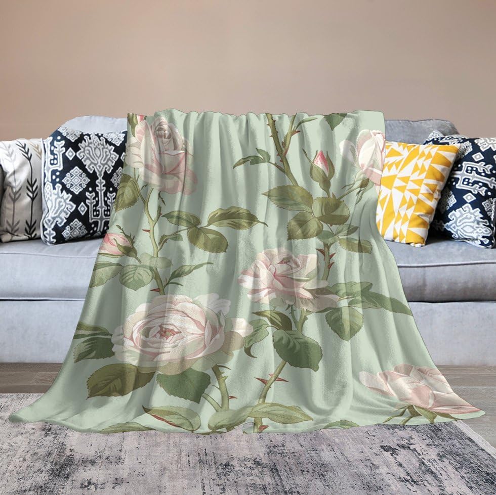 Couverture flanelle haut de gamme en micro polaire vert clair doux