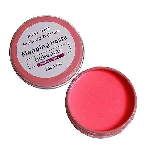 Miniatura 2 de Pasta de mapeo Microblading de 0.71 onzas (0.71 oz) - Marcador de cejas y cejas rosadas - Herramienta de maquillaje permanente para posicionamiento