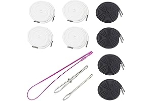 8-Pack Elastic Drawstrings for Pants Jackets Scrubs Casual