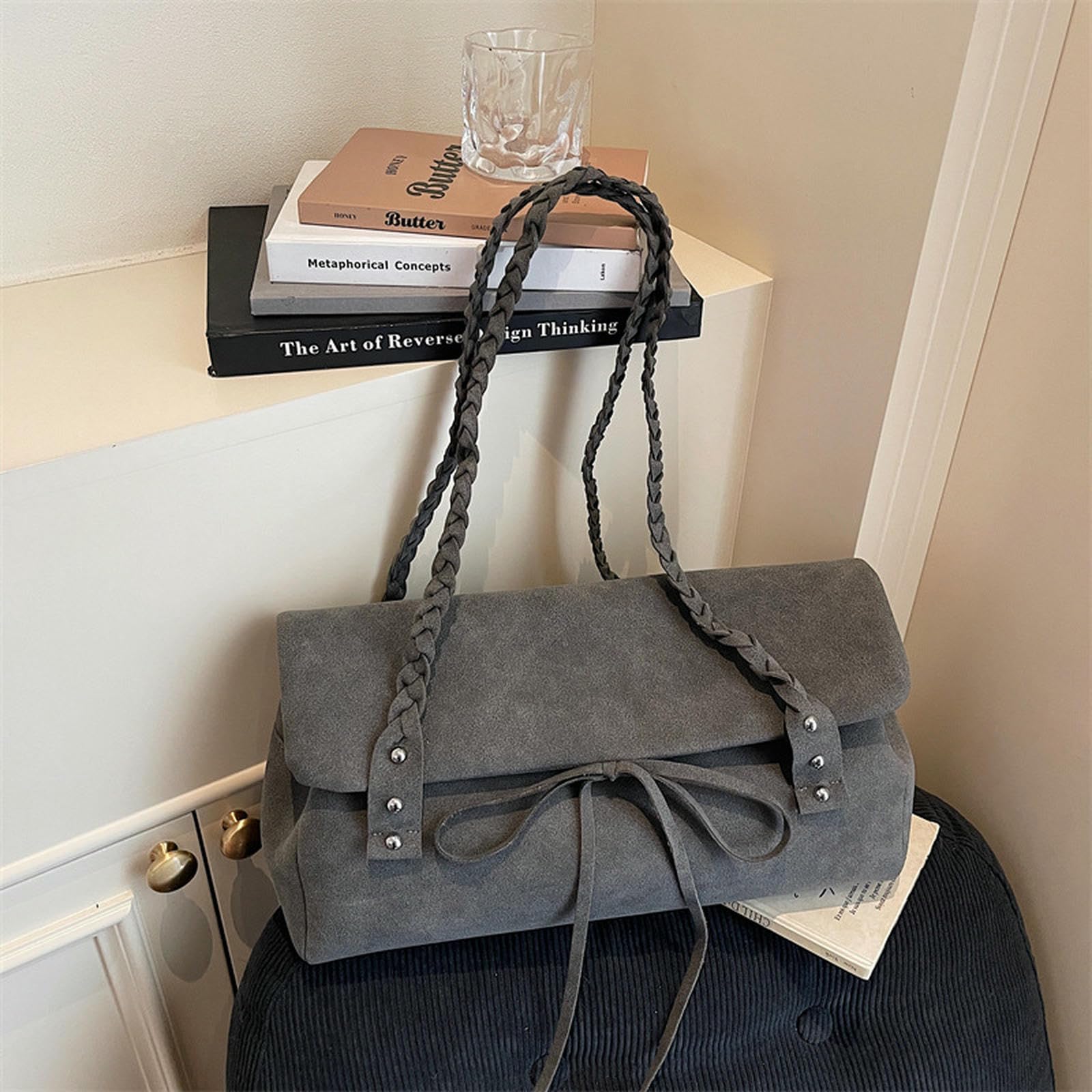 Damen Handtasche Retro-achseltasche Mit Großem Fassungsvermögen, Damen-pendlertasche, Einfache Tragetasche, Umhängetasche-Khaki