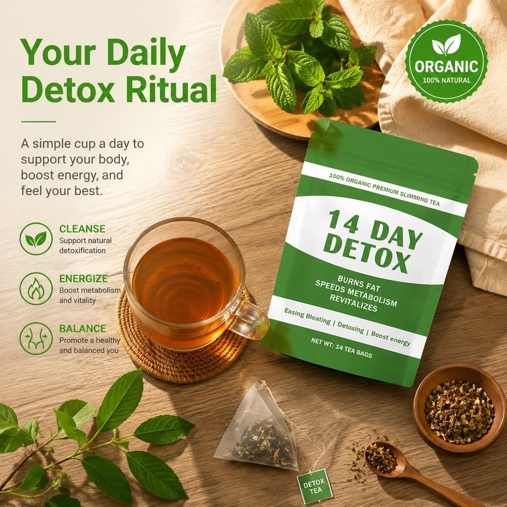 Organiczna, dzienna herbata dla kobiet Detox Tea Delikatny ziołowy napój