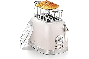 Toaster Retro 2 Slice | Vintage Toaster Capable of Preheating, Defrosting, and Canceling